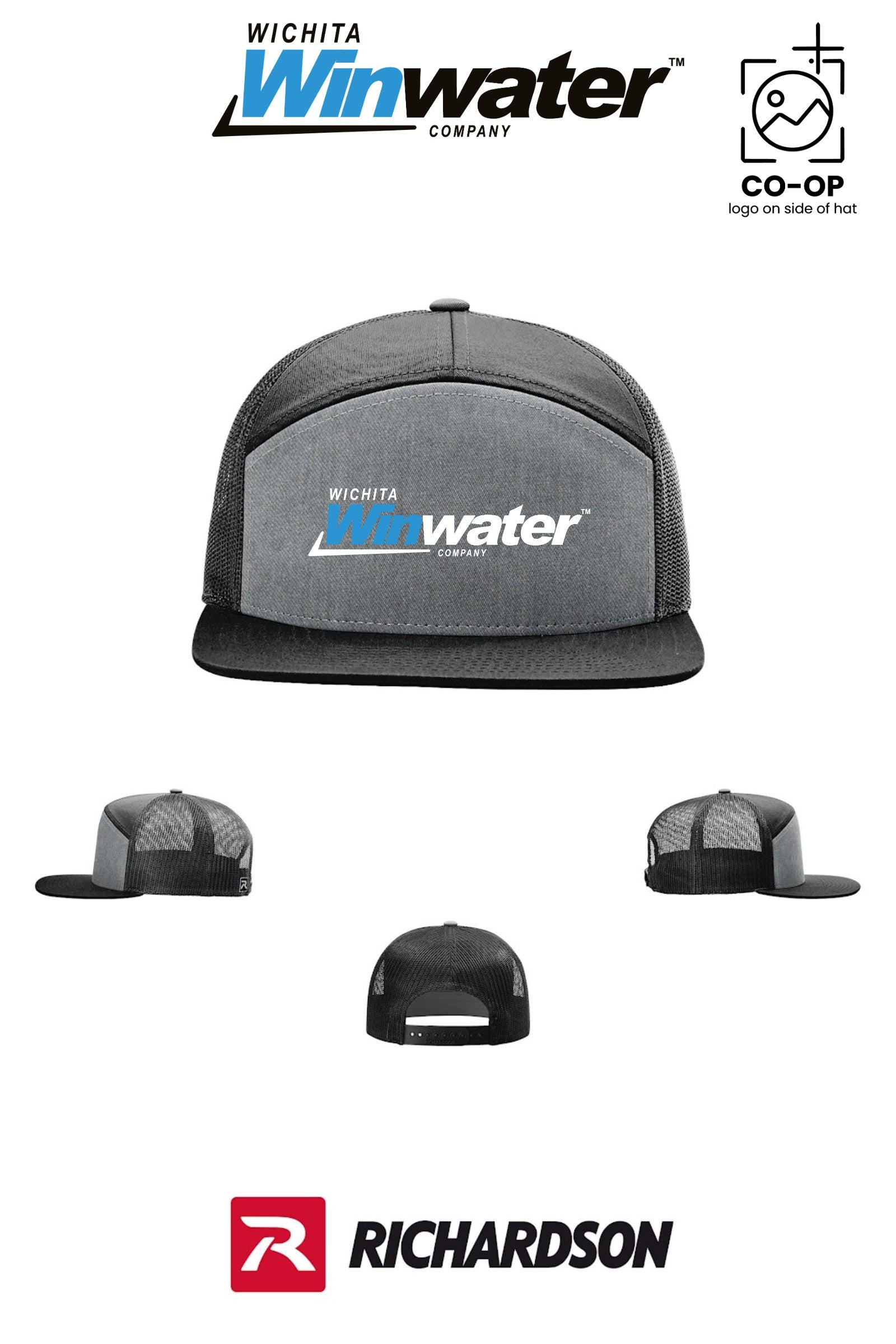 Richardson 168 Seven-Panel Trucker - Wichita Winwater