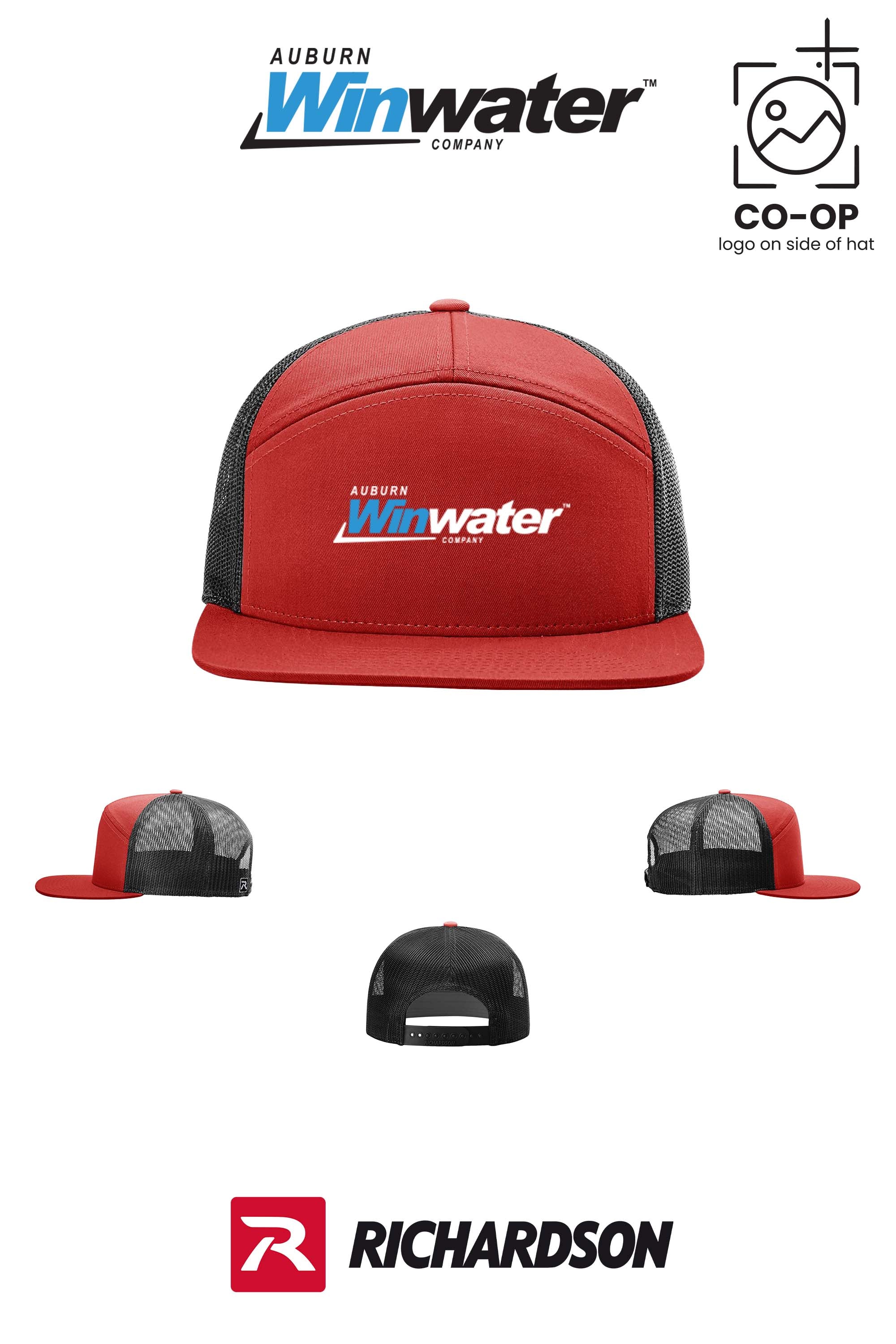Richardson 168 Seven-Panel Trucker- Auburn Winwater