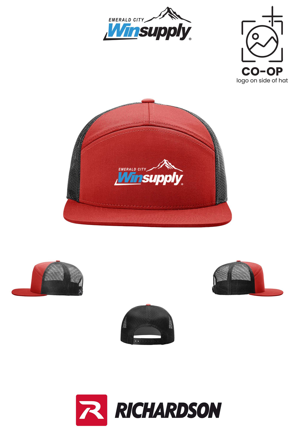 Richardson 168 Seven-Panel Trucker- Winsupply Emerald City