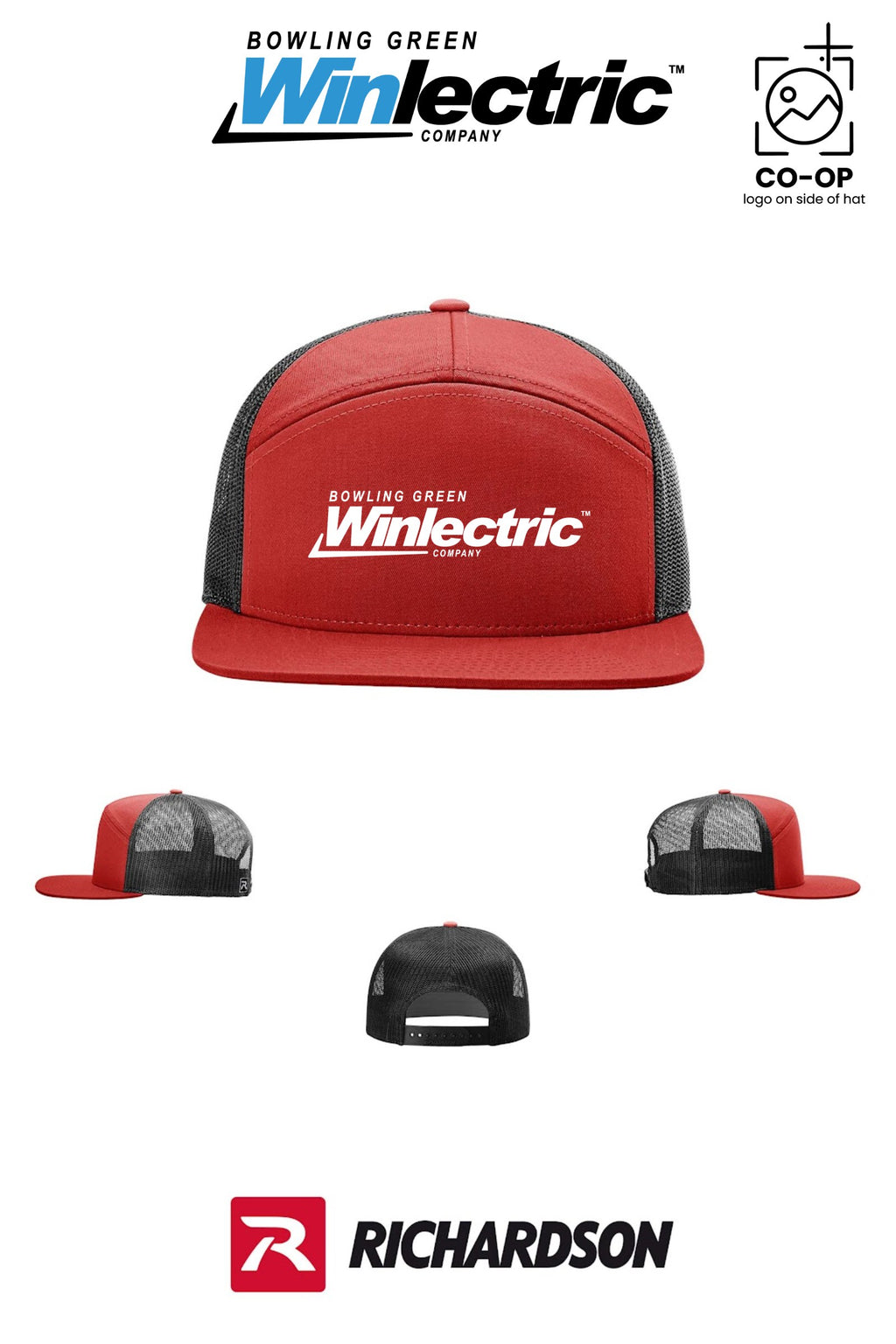 Richardson 168 Seven-Panel Trucker - Bowling Green Winlectric