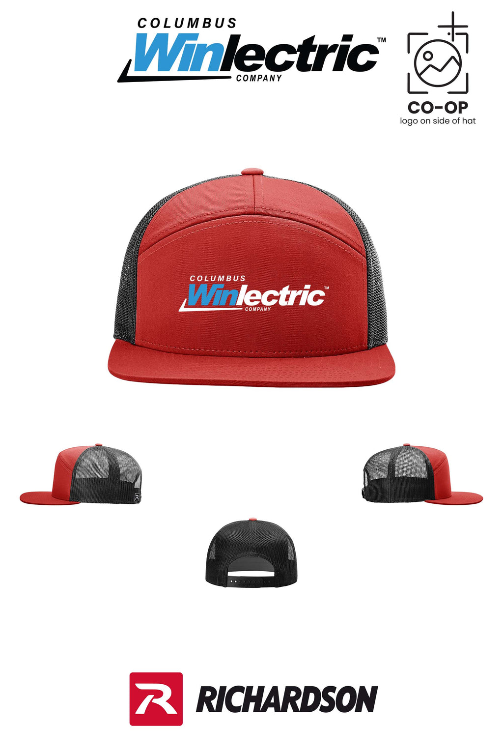 Richardson 168 Seven-Panel Trucker - Columbus Winlectric