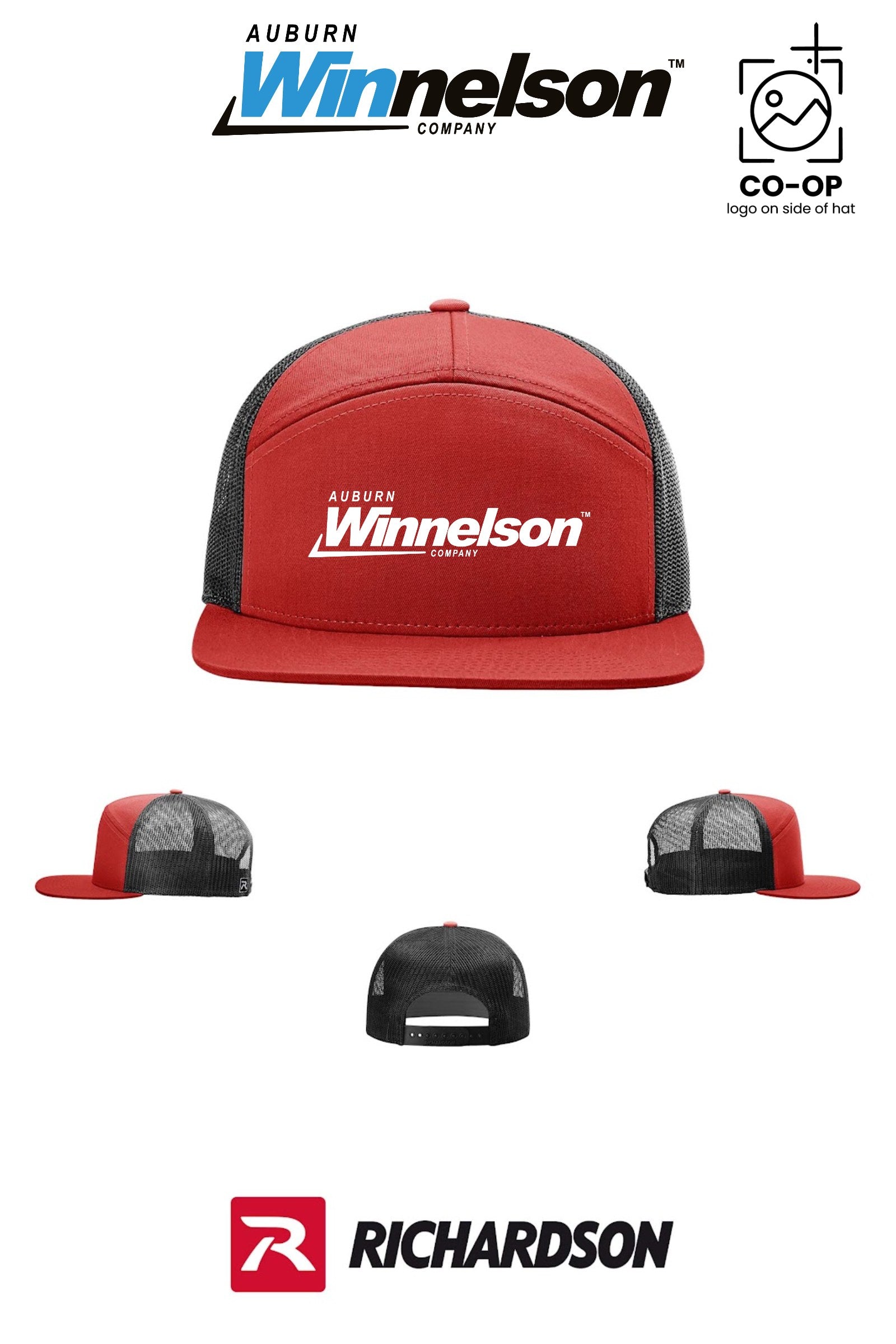 Richardson 168 Seven-Panel Trucker - Auburn Winnelson