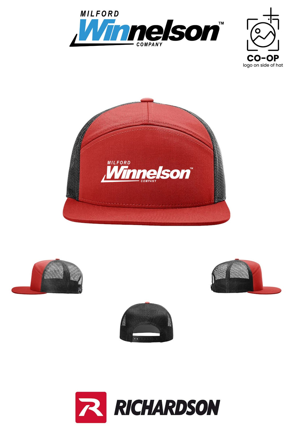 Richardson 168 Seven-Panel Trucker - Milford Winnelson