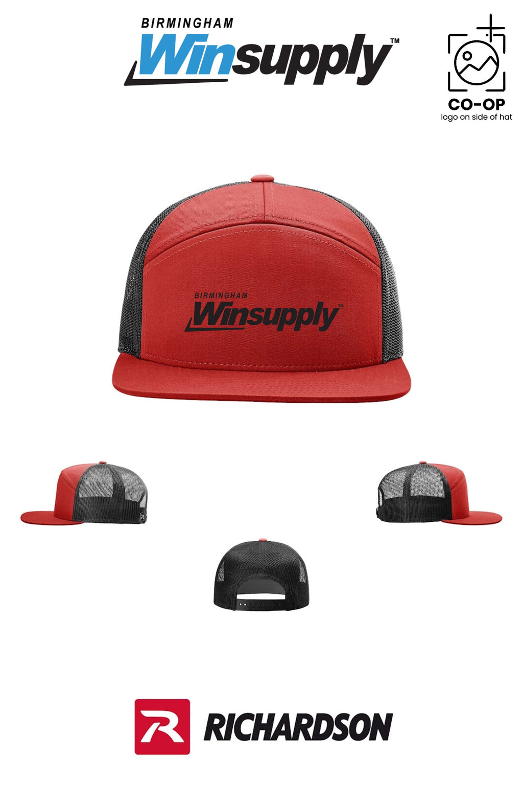 Richardson 168 Seven-Panel Trucker - Birmingham Winsupply