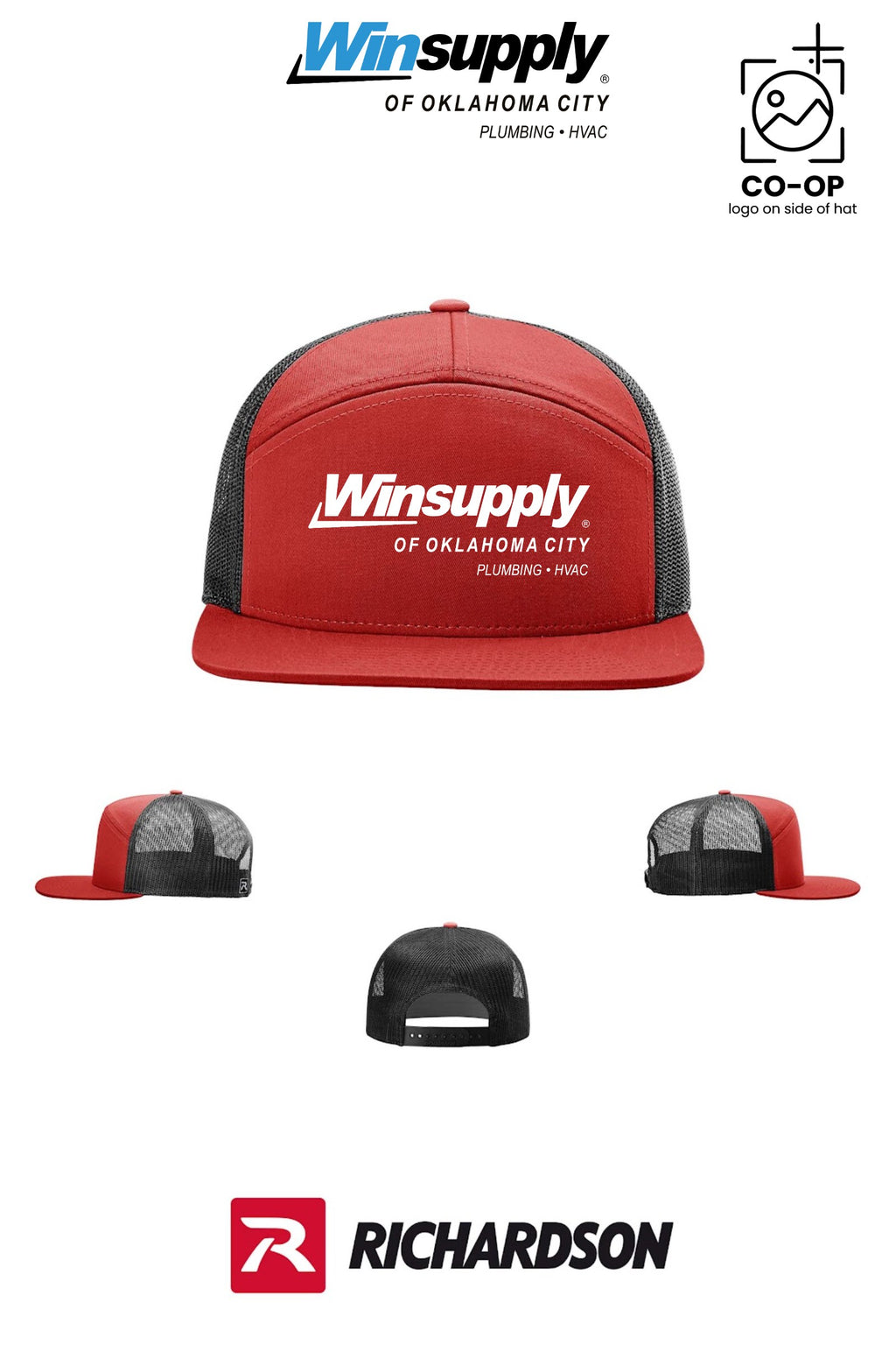 Richardson 168 Seven-Panel Trucker - Winsupply of Oklahoma City