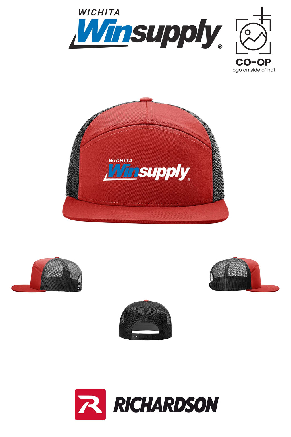 Richardson 168 Seven-Panel Trucker - Wichita Winsupply