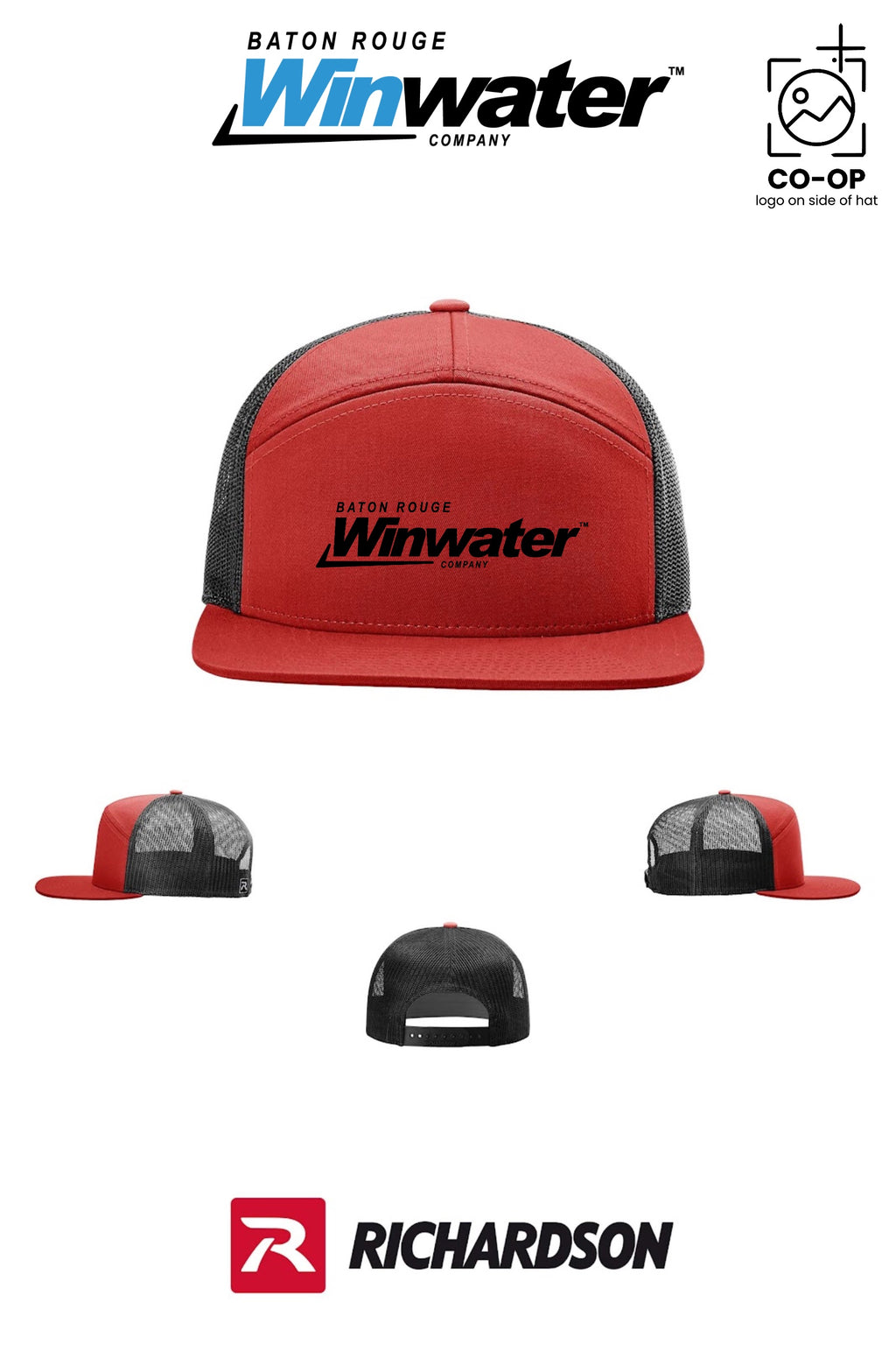 Richardson 168 Seven-Panel Trucker - Baton Rouge Winwater