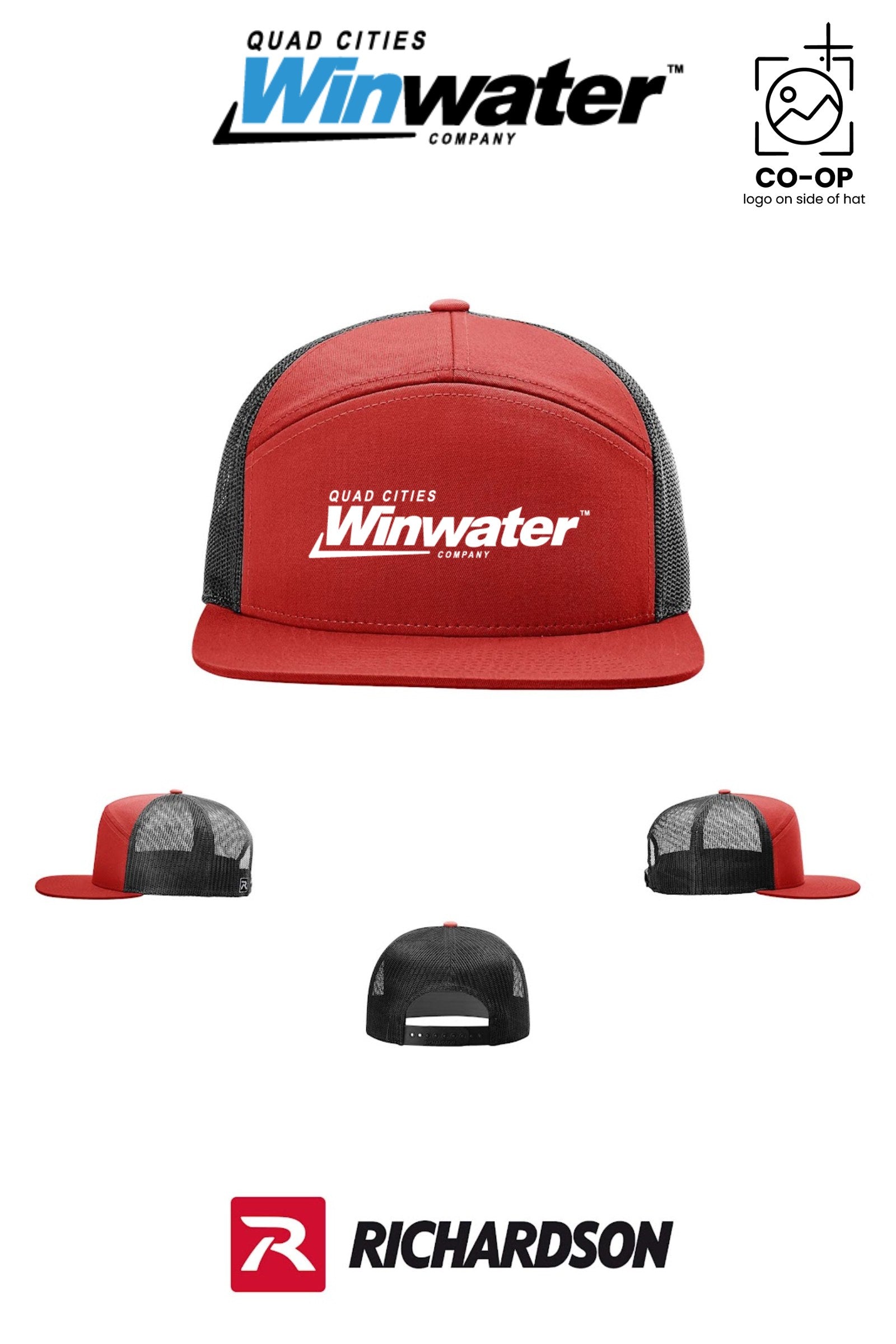 Richardson 168 Seven-Panel Trucker - Quad Cities Winwater