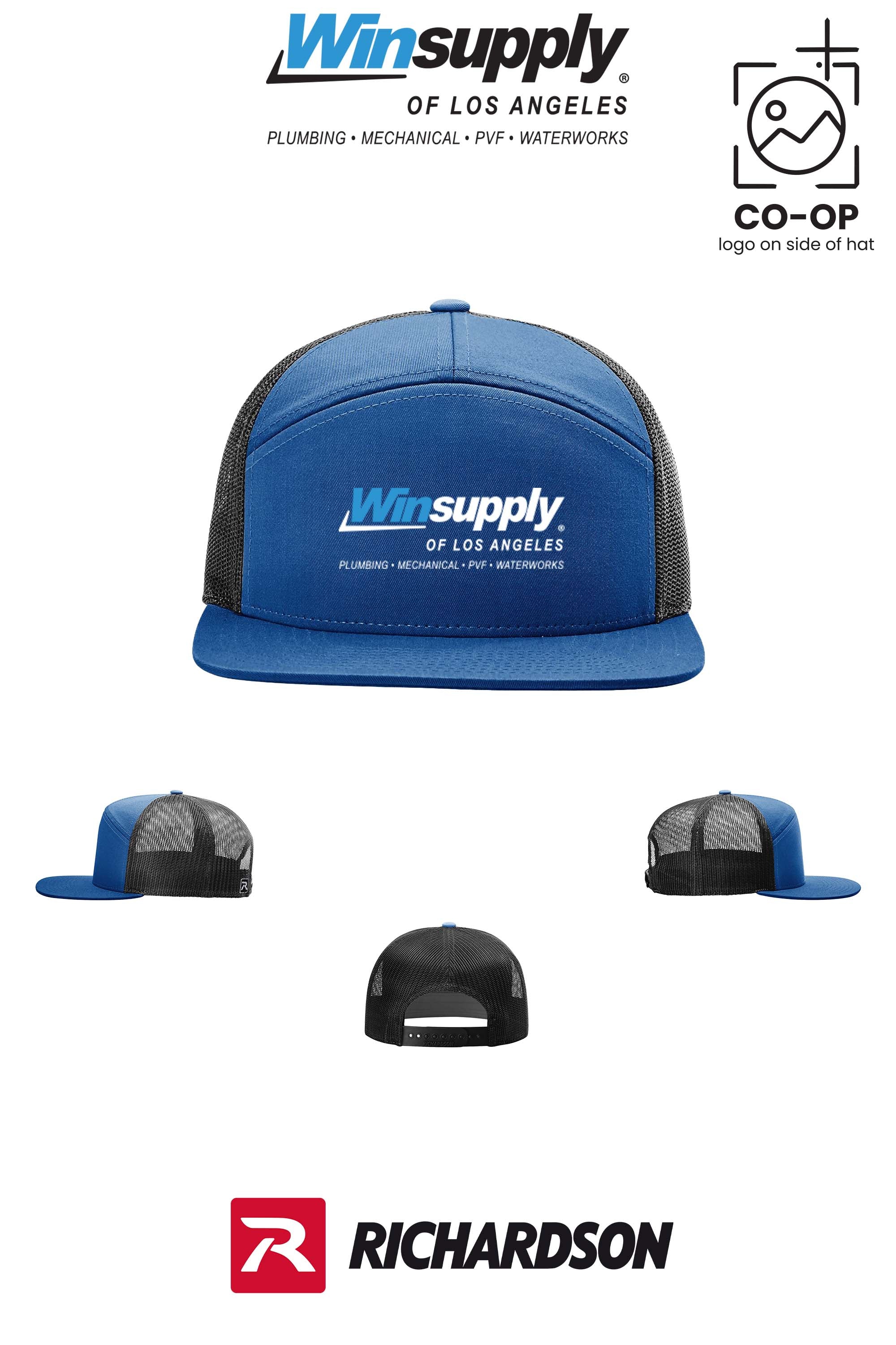 Richardson 168 Seven-Panel Trucker- Winsupply of Los Angeles