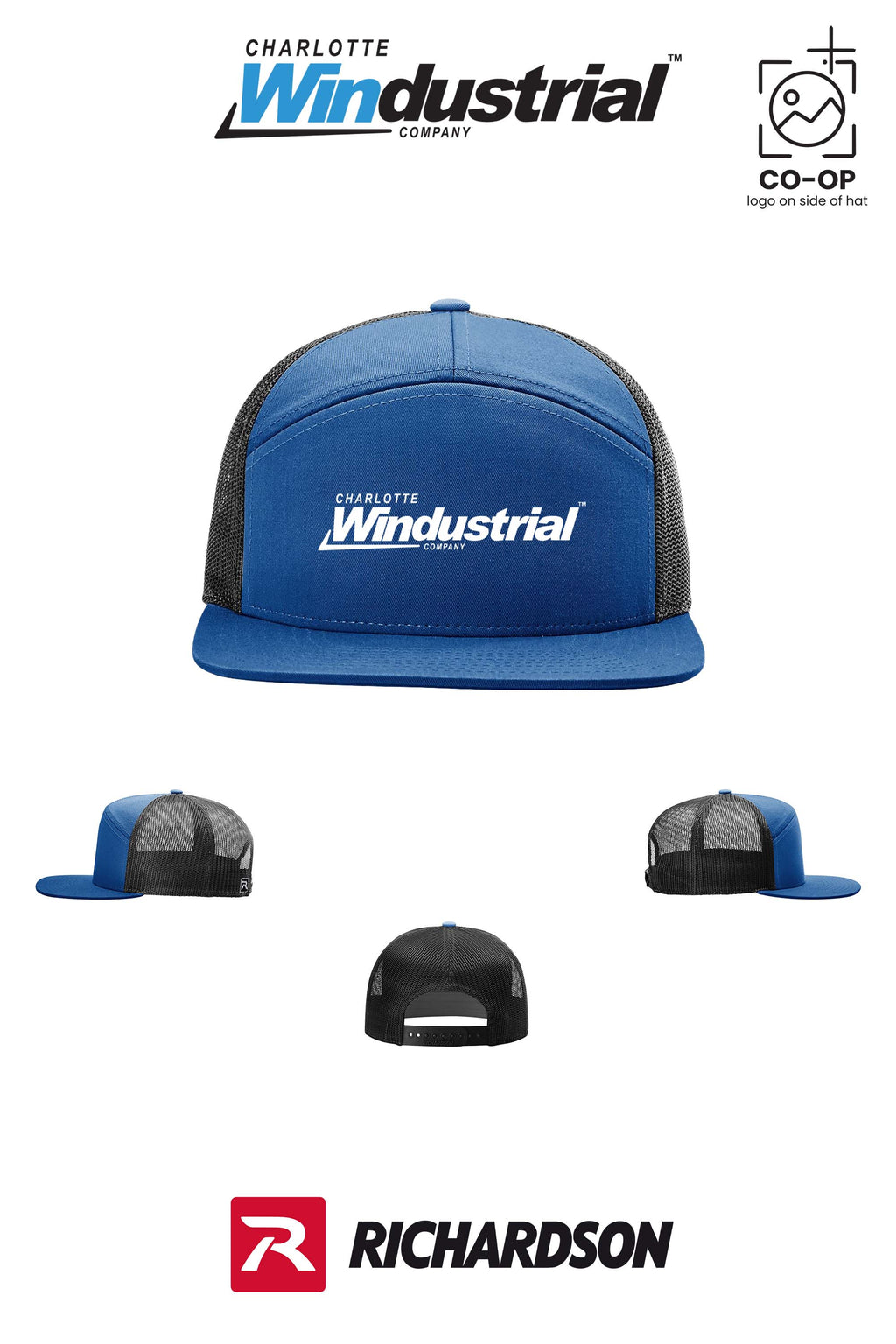 Richardson 168 Seven-Panel Trucker - Charlotte Windustrial