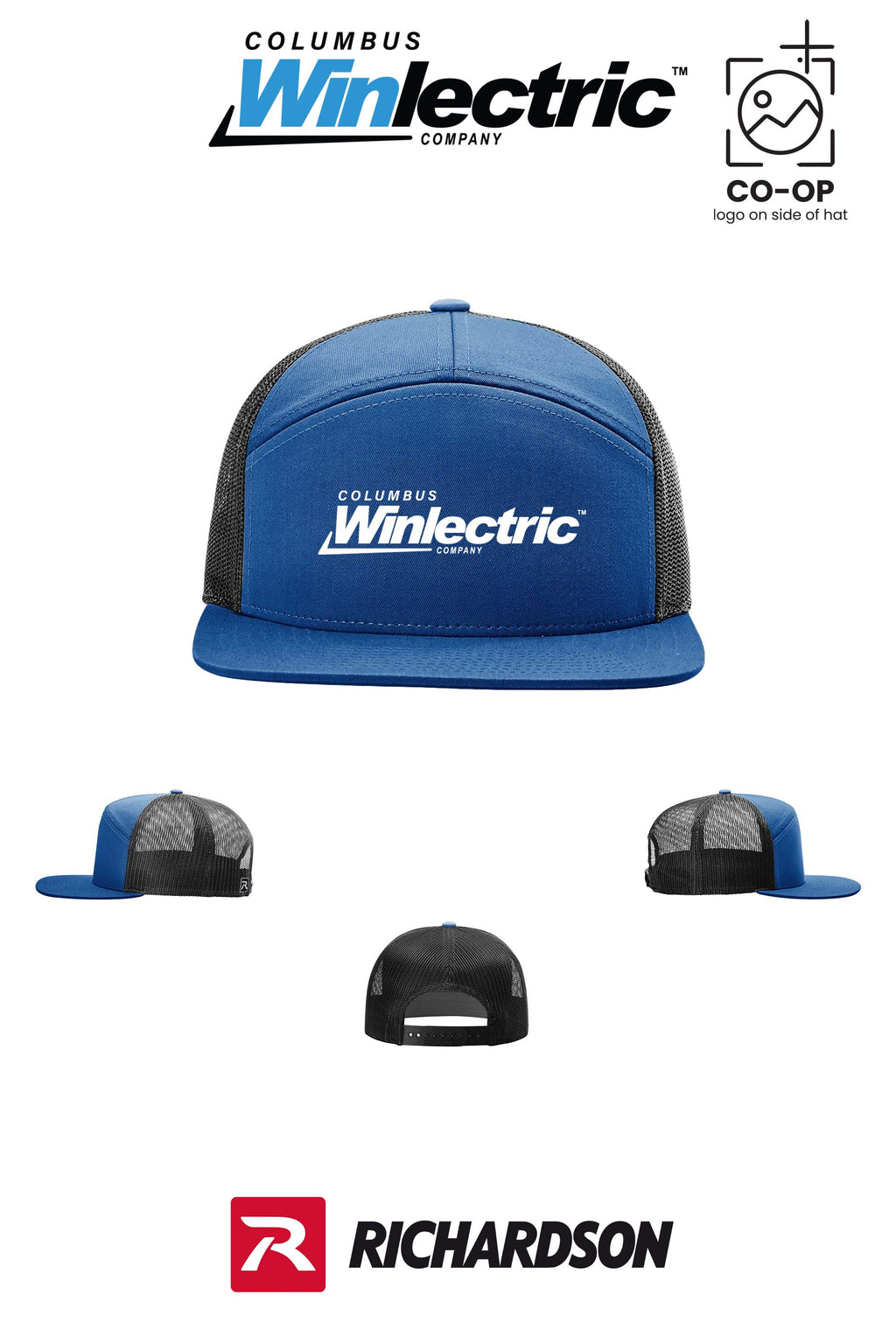 Richardson 168 Seven-Panel Trucker - Columbus Winlectric
