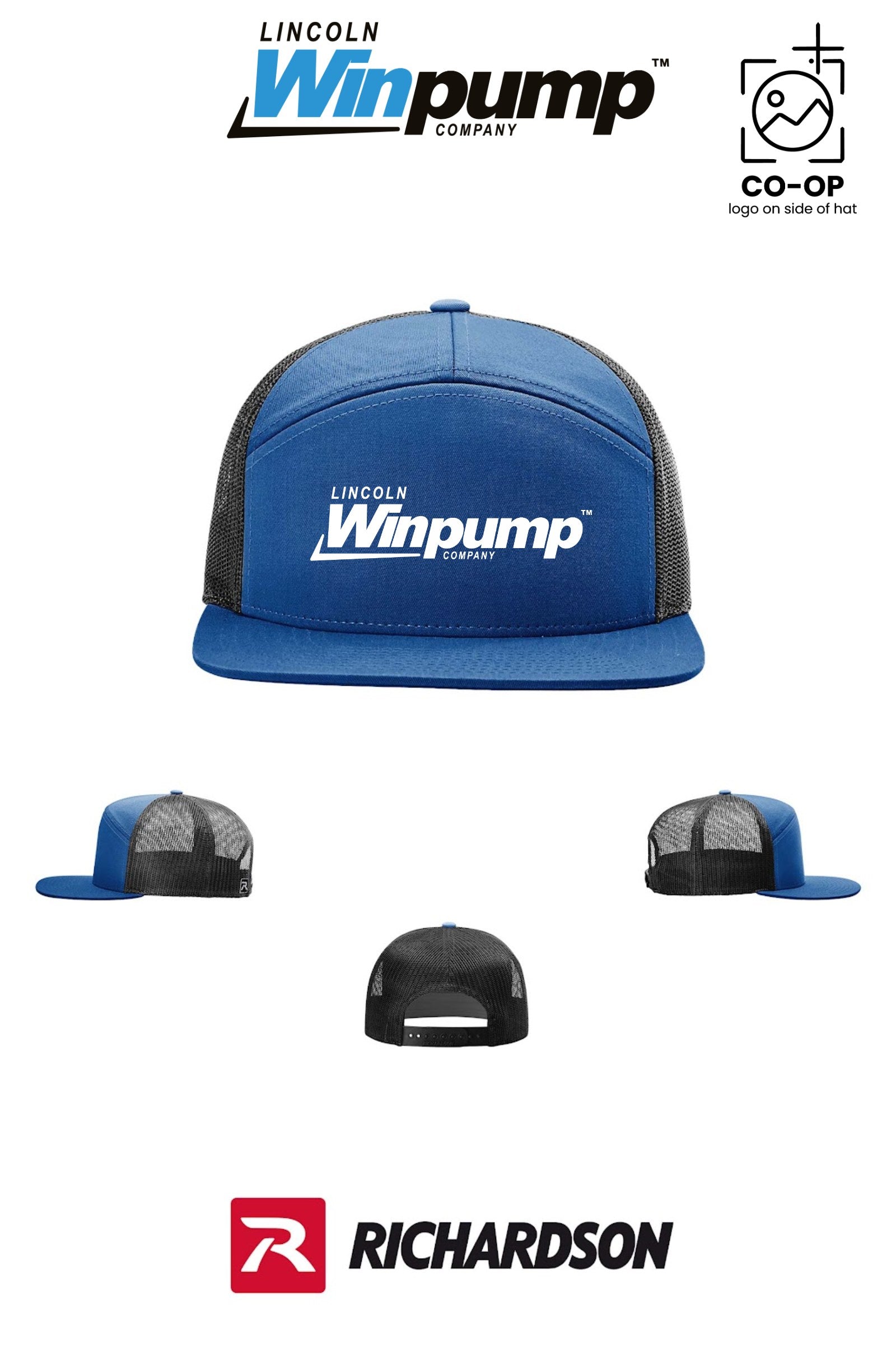 Richardson 168 Seven-Panel Trucker - Lincoln Winpump