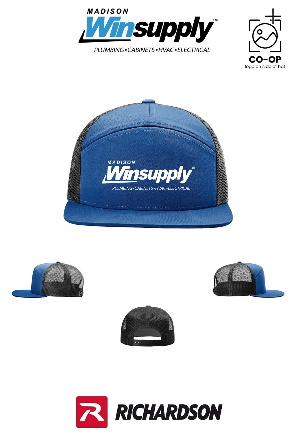 Richardson 168 Seven-Panel Trucker - Madison Winsupply