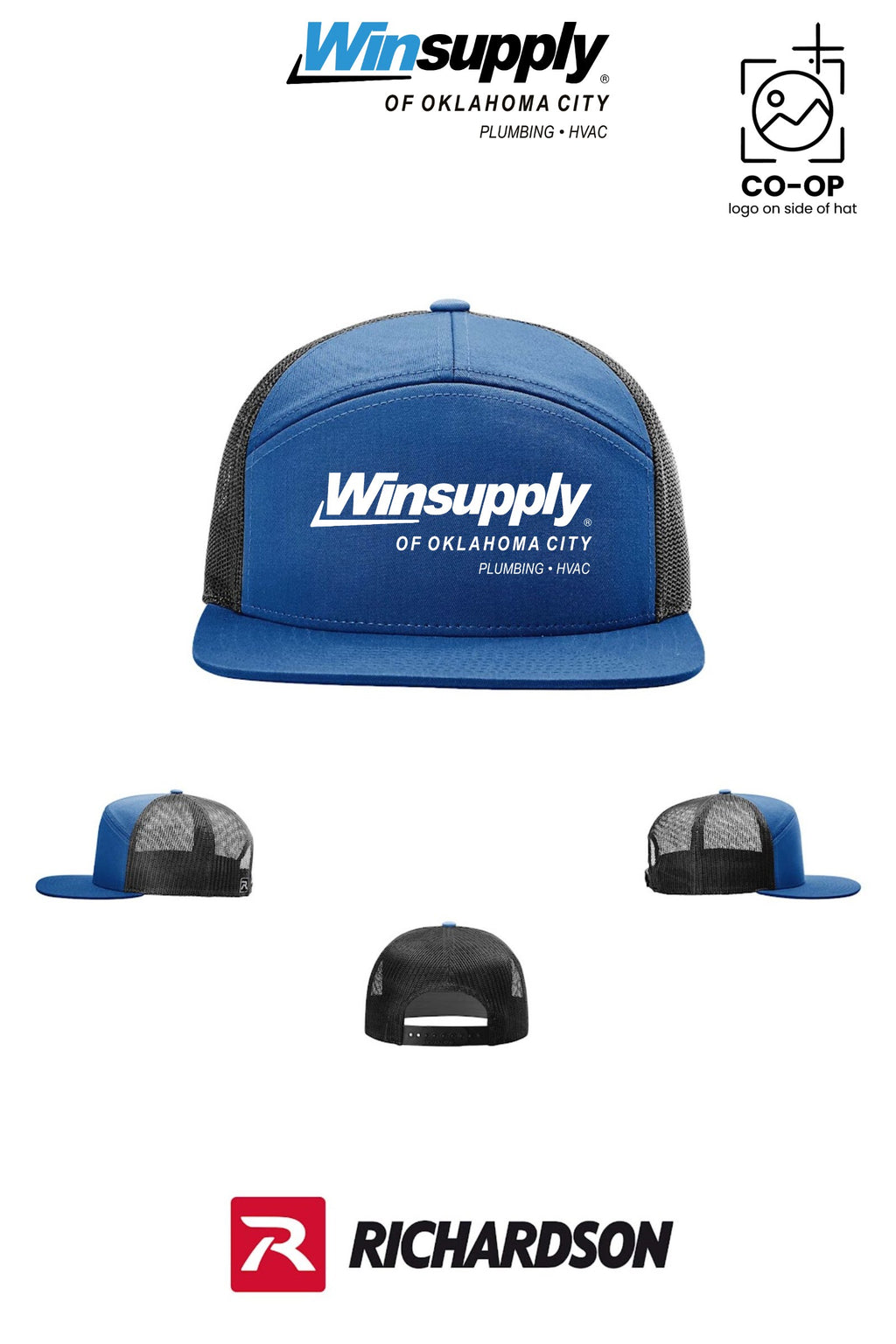 Richardson 168 Seven-Panel Trucker - Winsupply of Oklahoma City