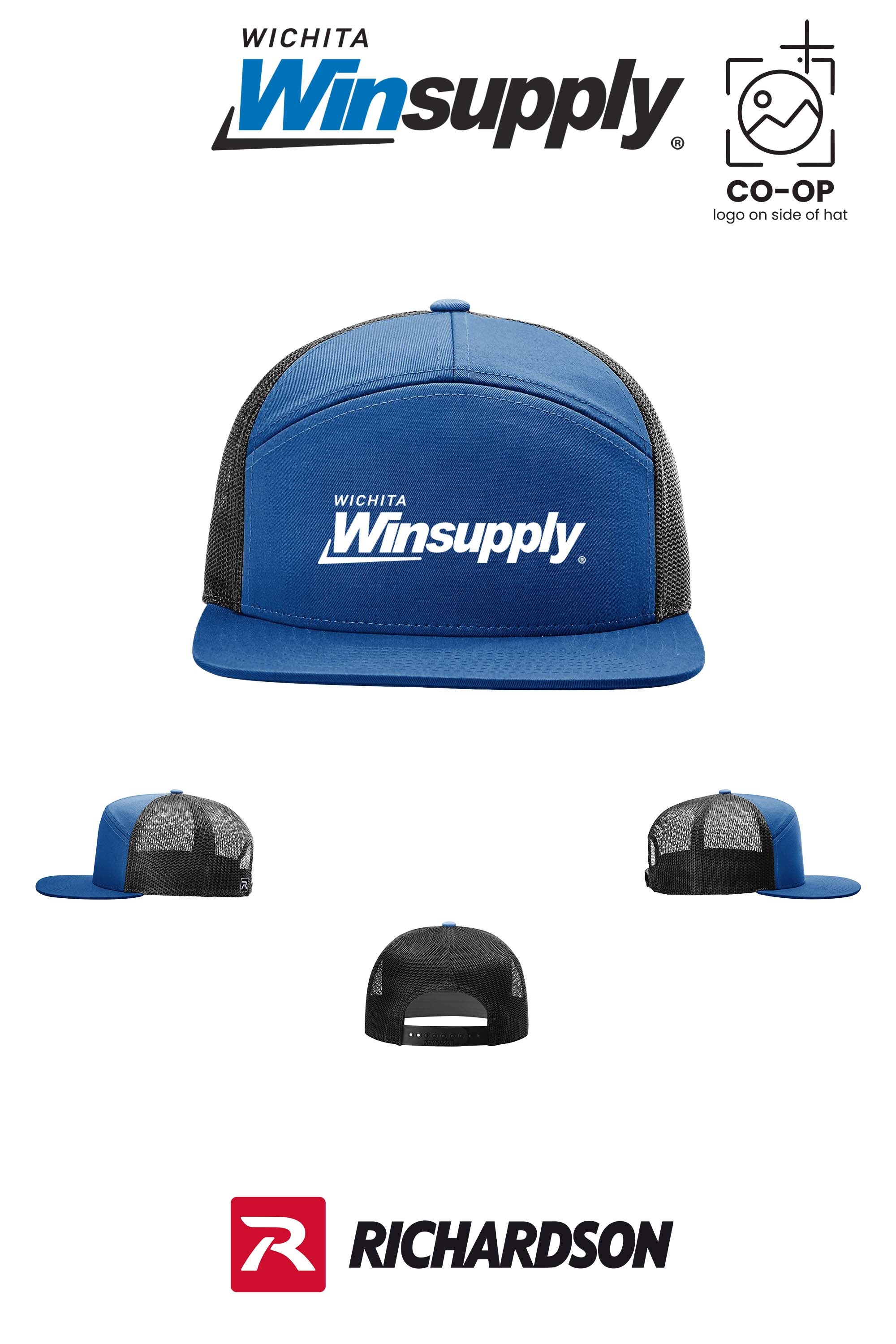 Richardson 168 Seven-Panel Trucker - Wichita Winsupply