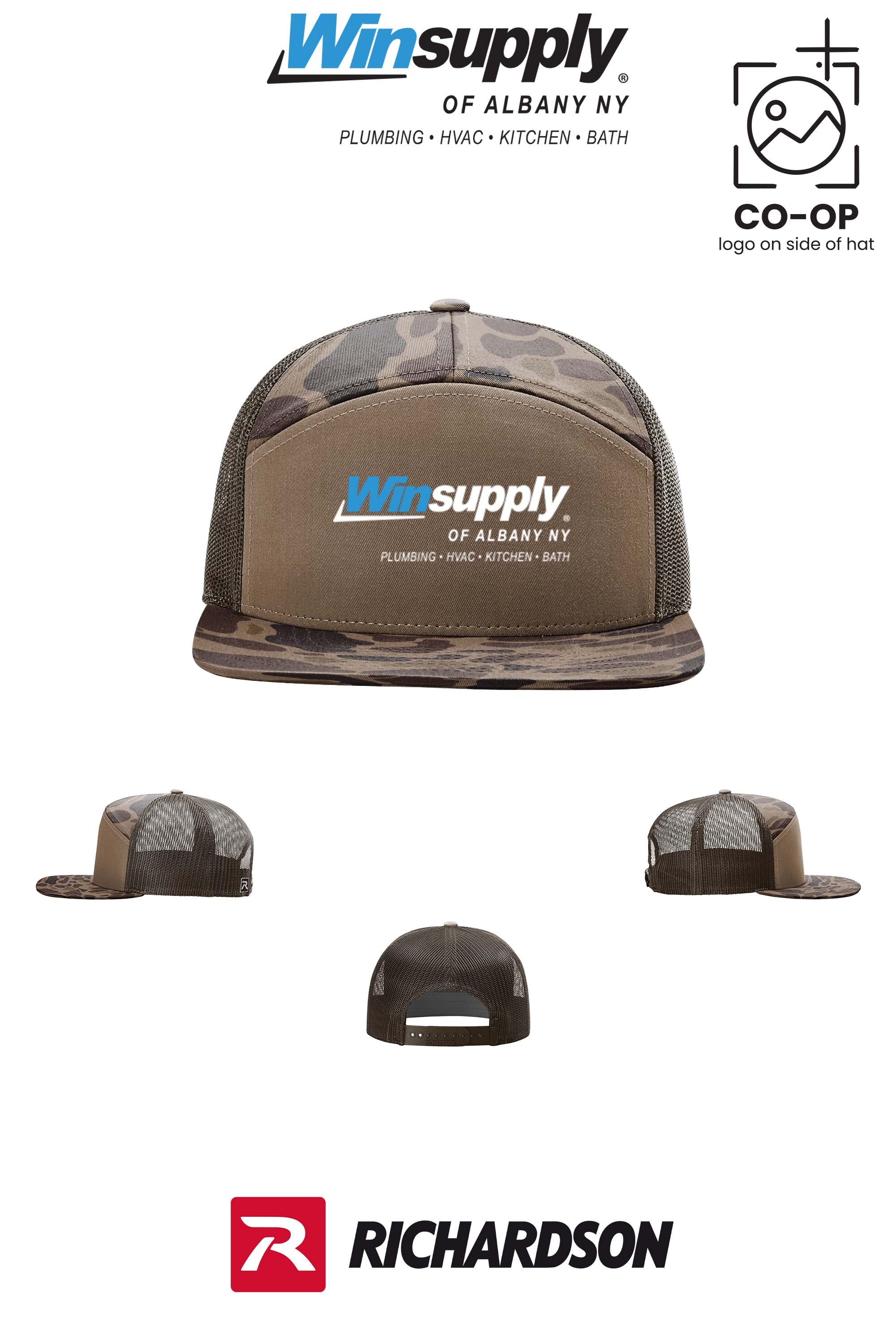 Richardson 168P Printed Seven-Panel Trucker- Winsupply of Albany NY