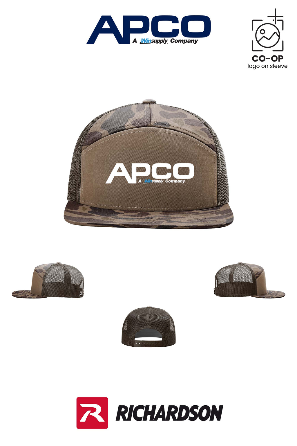 Richardson 168 Seven-Panel Trucker - APCO Supply - Indianapolis