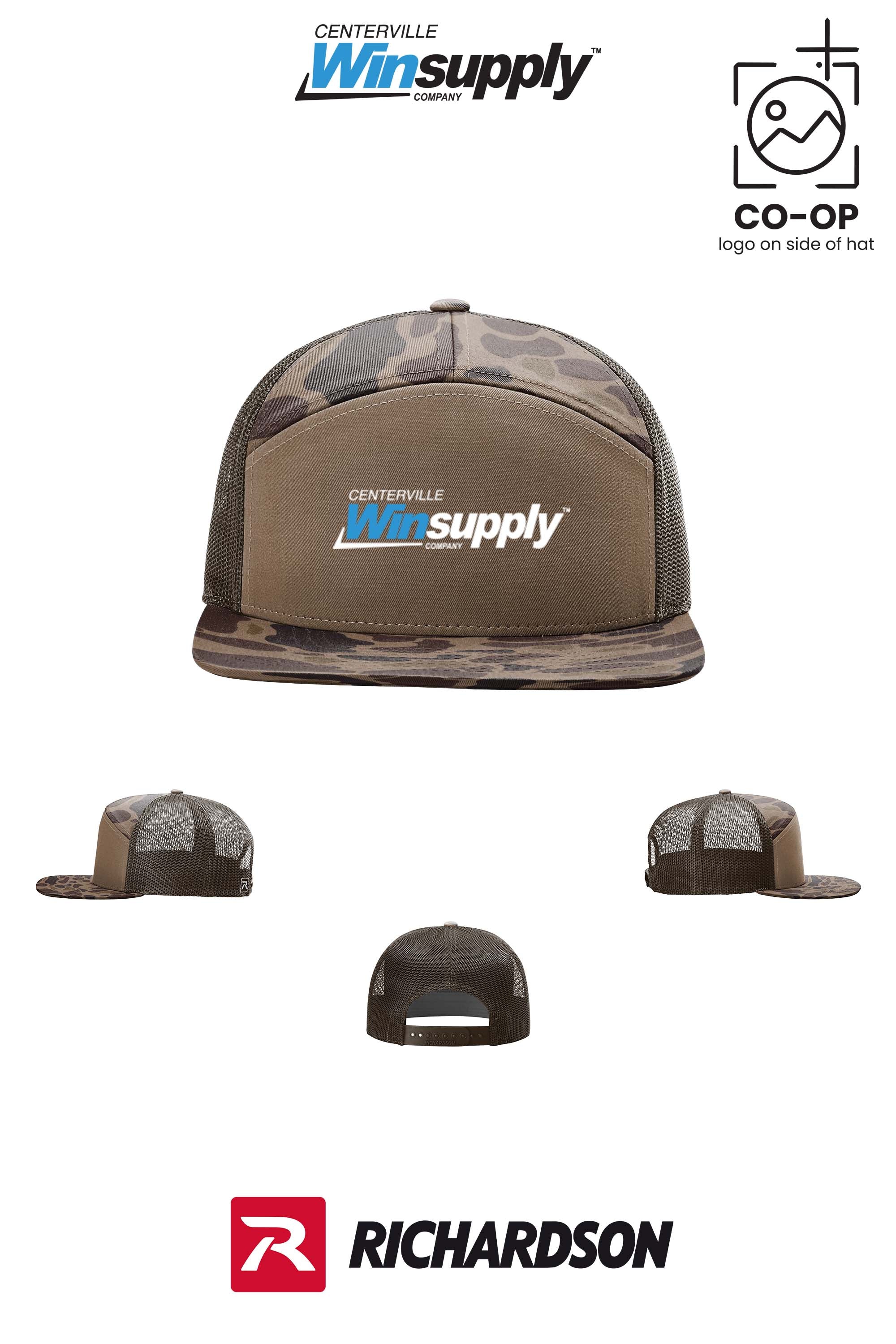 Richardson 168P Printed Seven-Panel Trucker- Winsupply Centerville OH