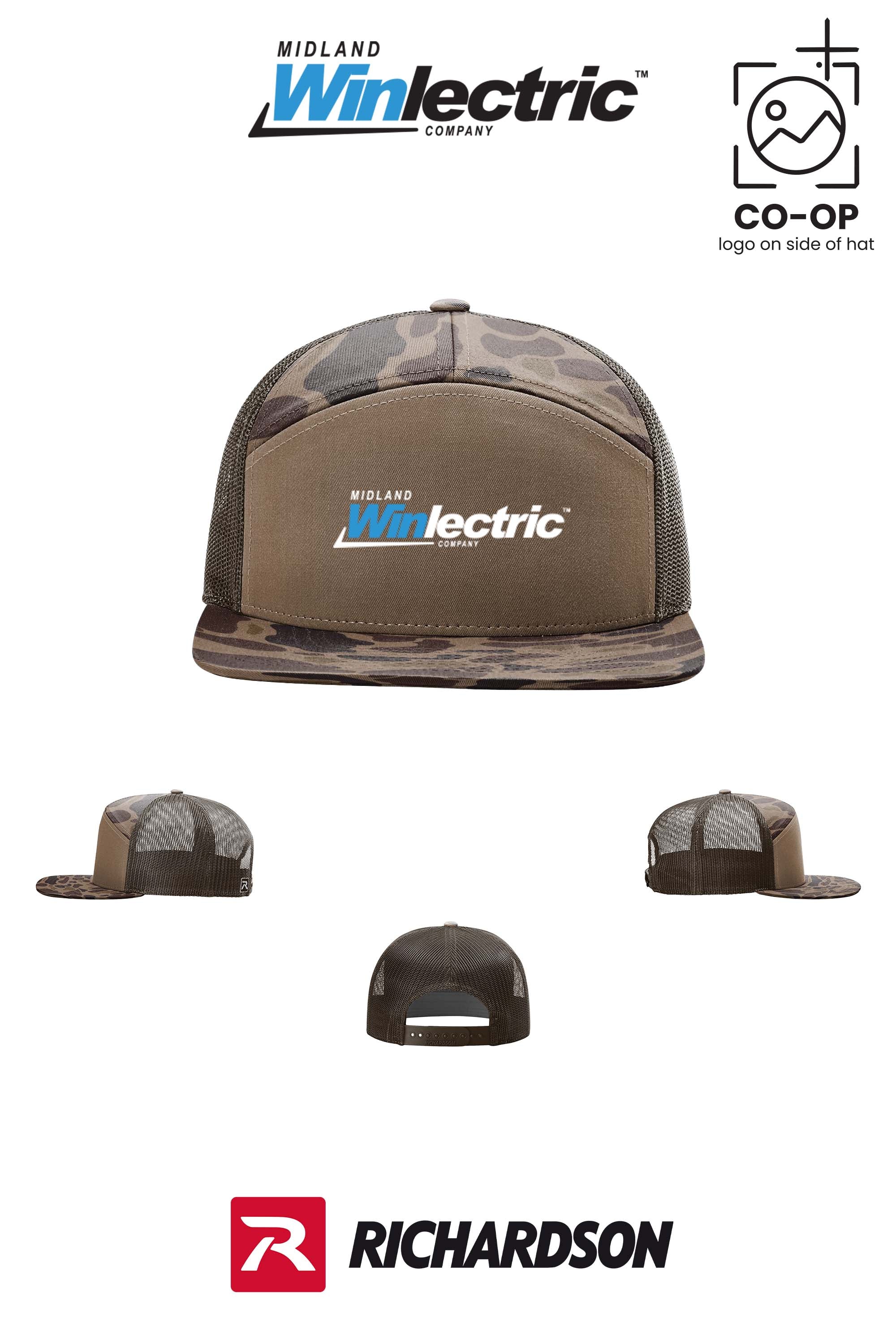 Richardson 168P Printed Seven-Panel Trucker- Winlectric of Midland