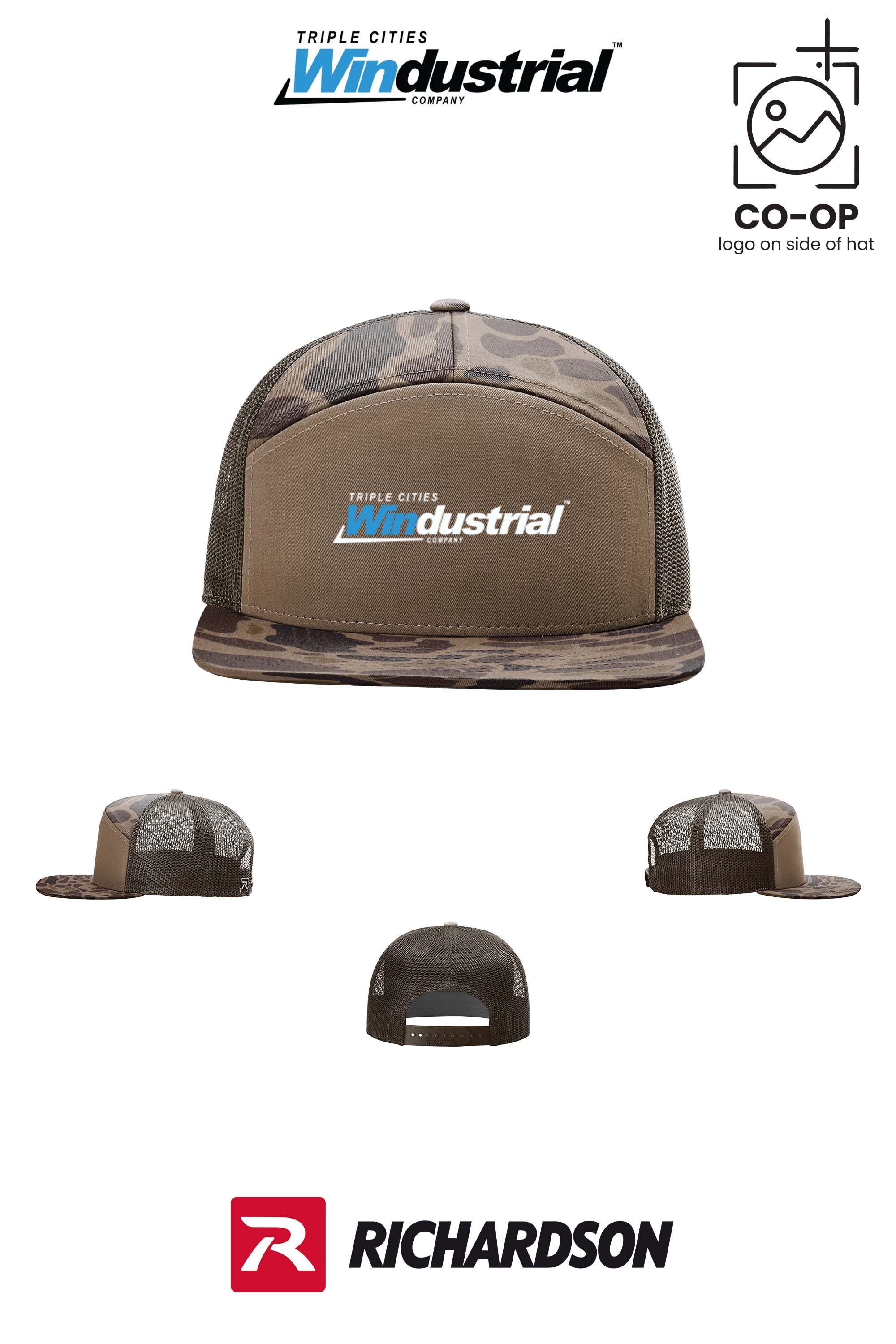 Richardson 168P Printed Seven-Panel Trucker- Windustrial Triple Cities