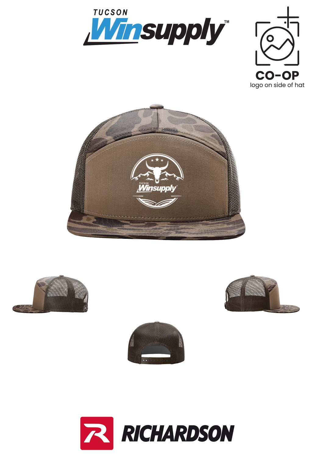 Richardson 168P Printed Seven-Panel Trucker- Winsupply Tucson AZ