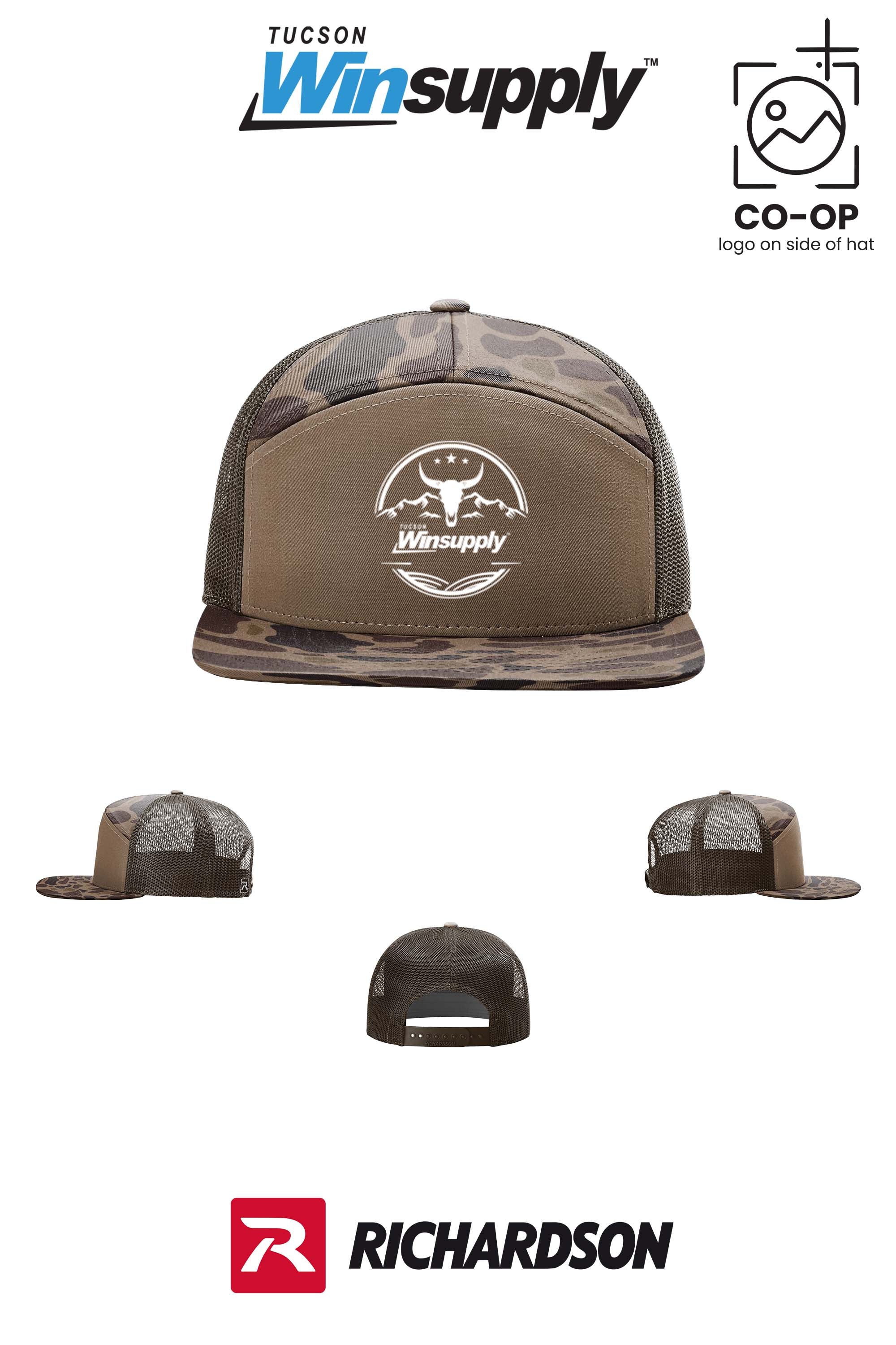 Richardson 168P Printed Seven-Panel Trucker- Winsupply Tucson AZ