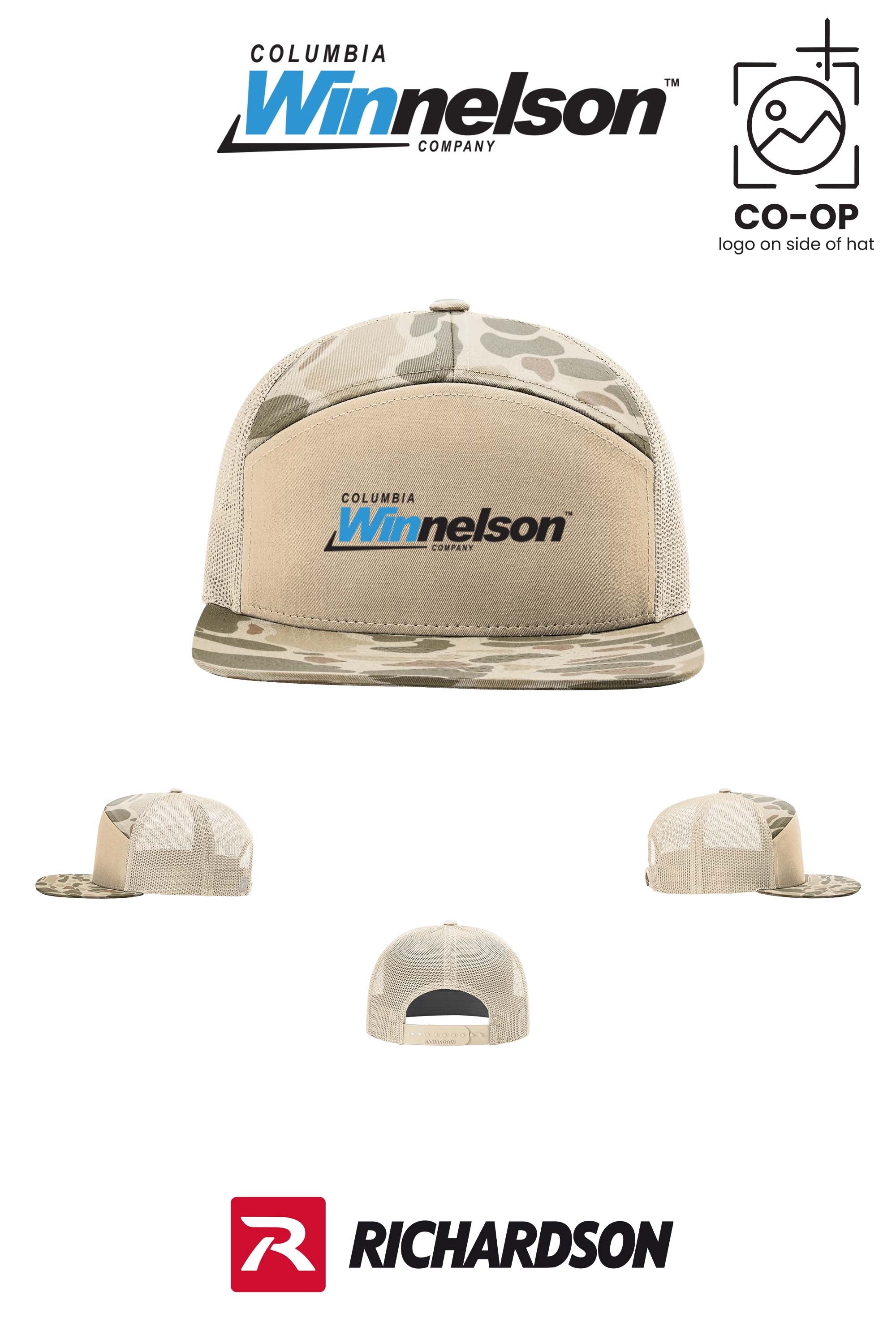 Richardson 168P Printed Seven-Panel Trucker- Columbia MO Winnelson