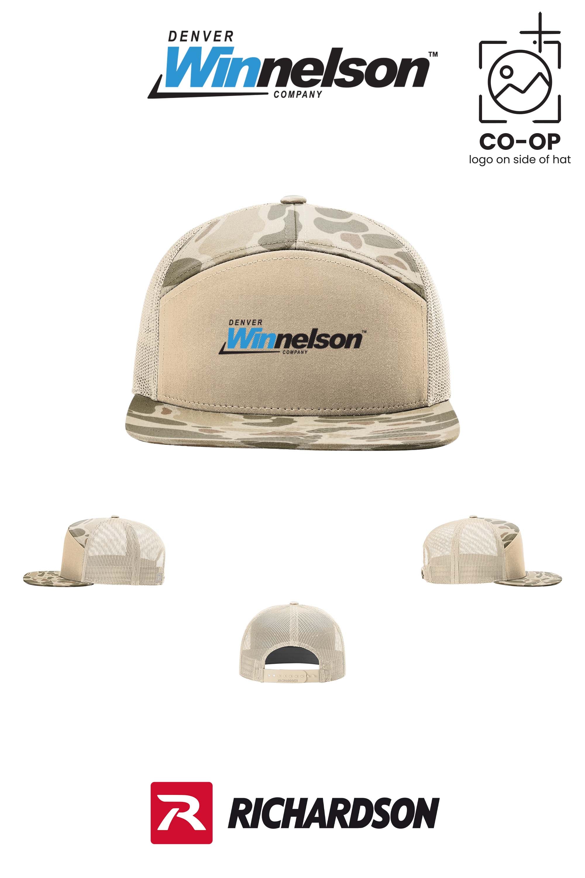 Richardson 168P Printed Seven-Panel Trucker- Denver Winnelson