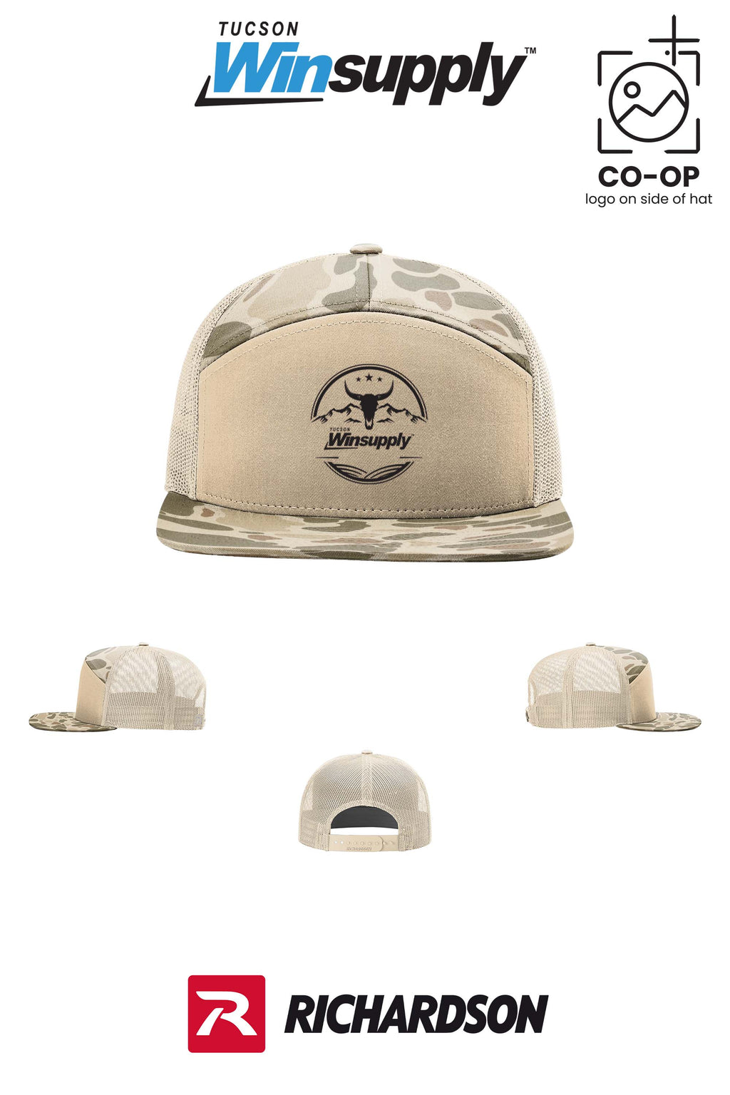 Richardson 168P Printed Seven-Panel Trucker- Winsupply Tucson AZ