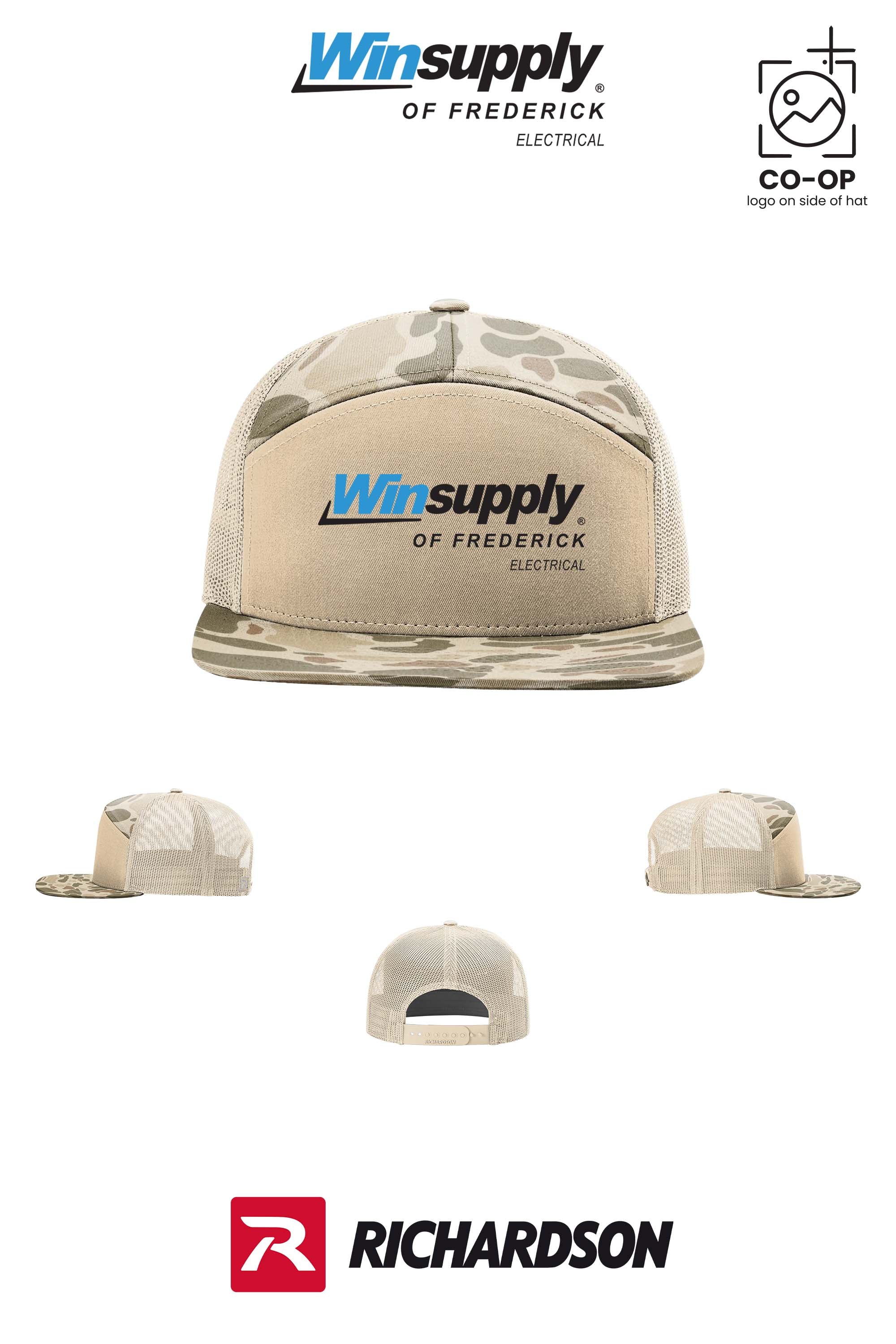 Richardson 168P Printed Seven-Panel Trucker- Winsupply of Frederick