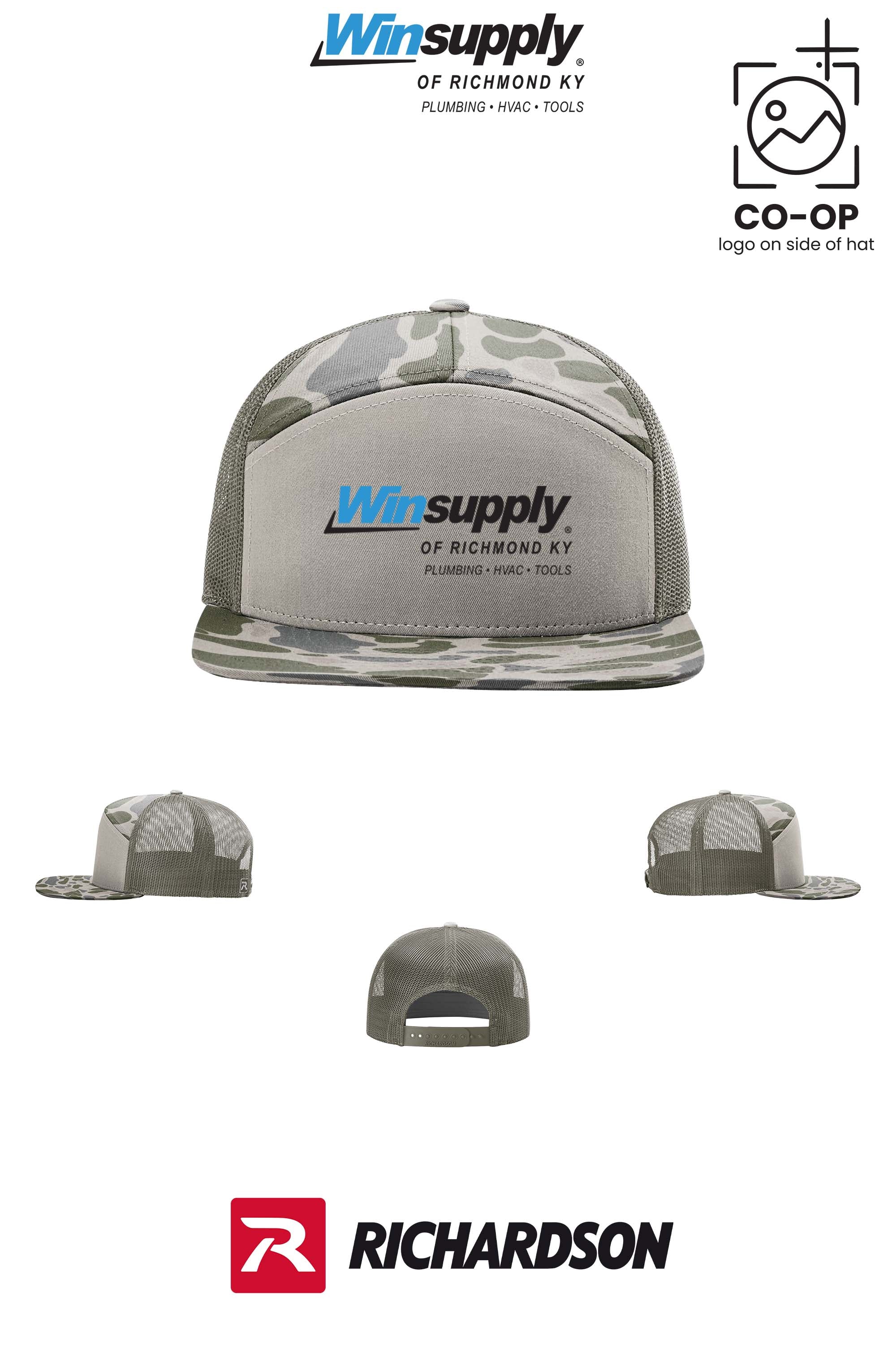 Richardson 168P Printed Seven-Panel Trucker- Winsupply of Richmond KY