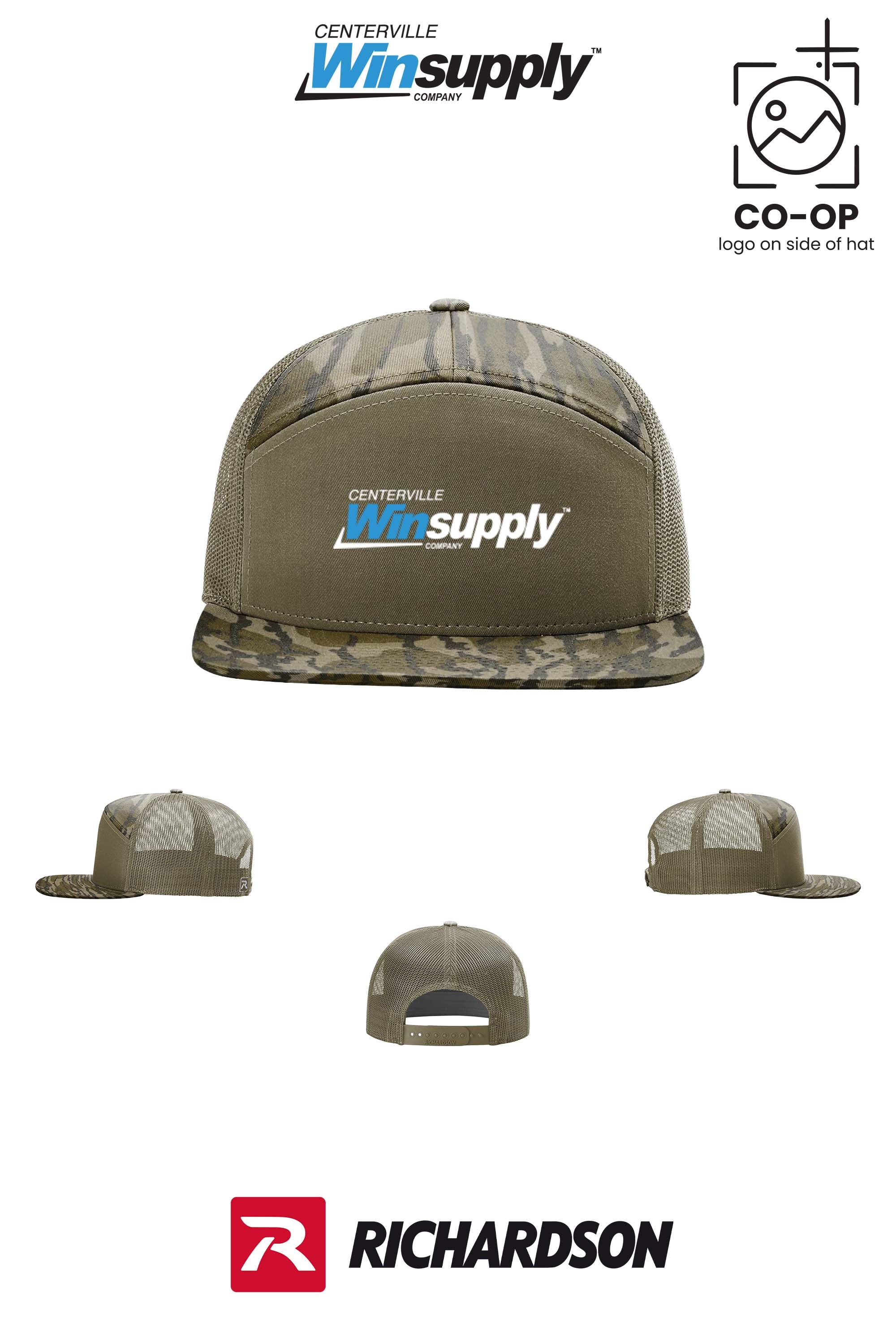 Richardson 168P Printed Seven-Panel Trucker- Winsupply Centerville OH