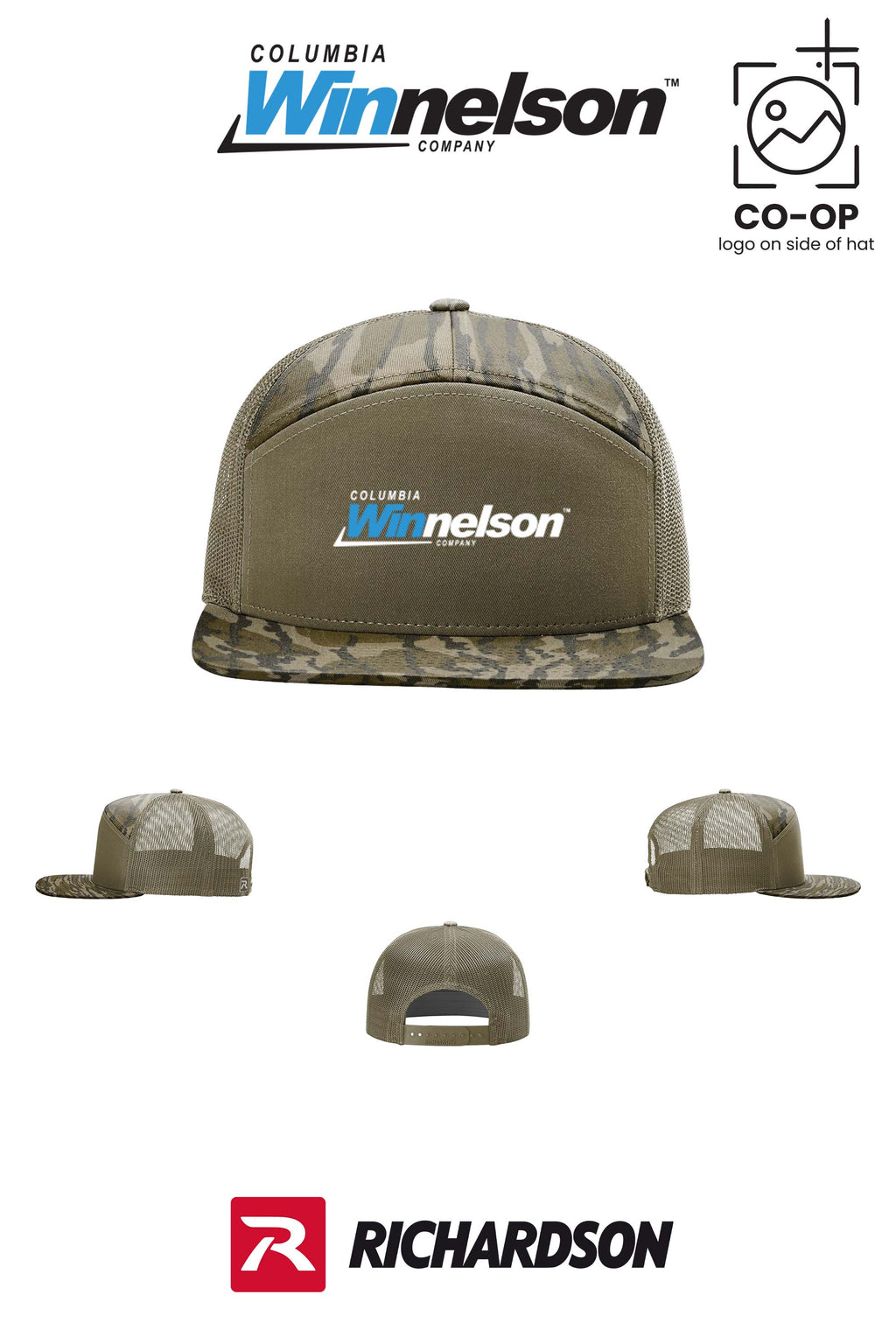 Richardson 168P Printed Seven-Panel Trucker- Columbia MO Winnelson