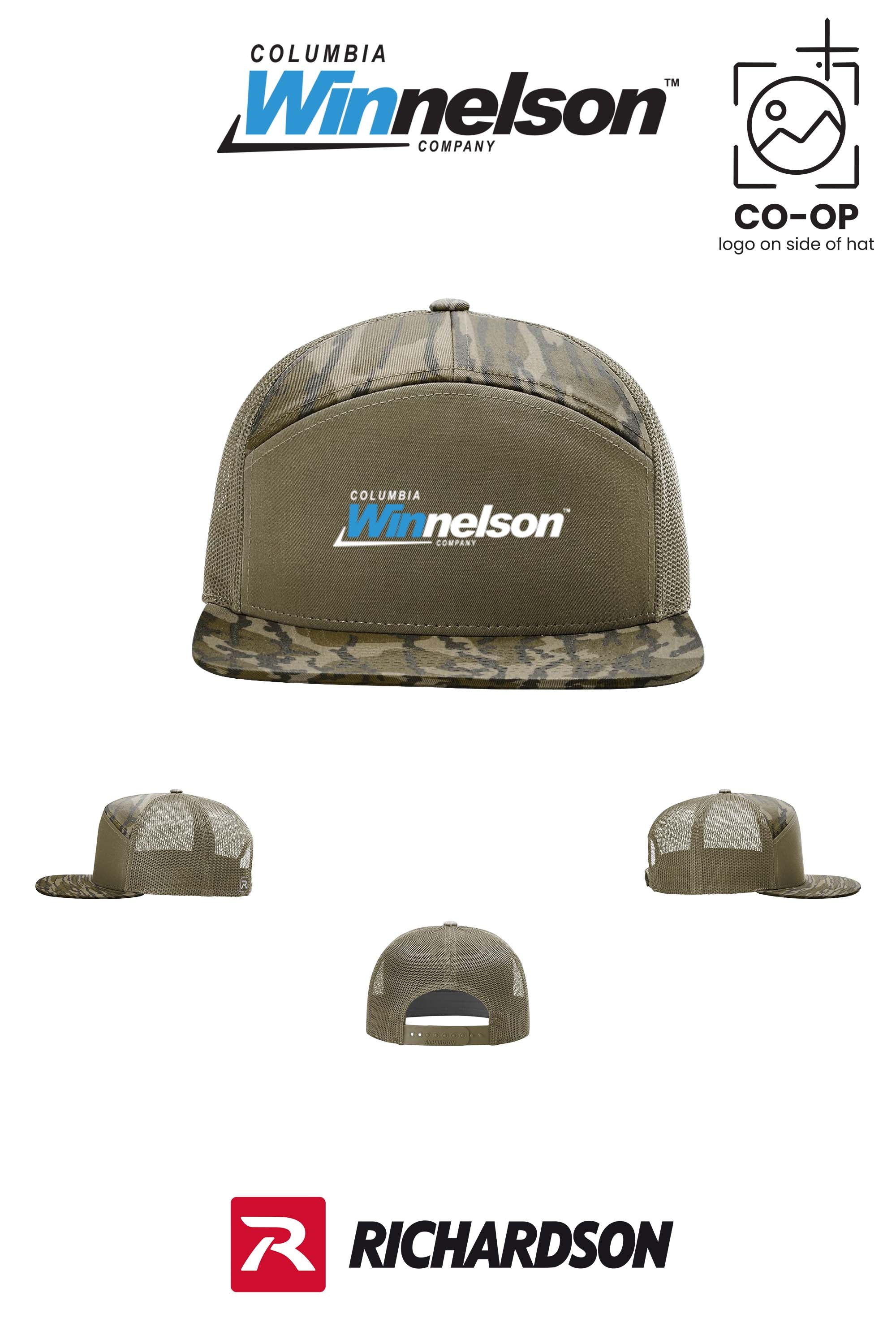 Richardson 168P Printed Seven-Panel Trucker- Columbia MO Winnelson