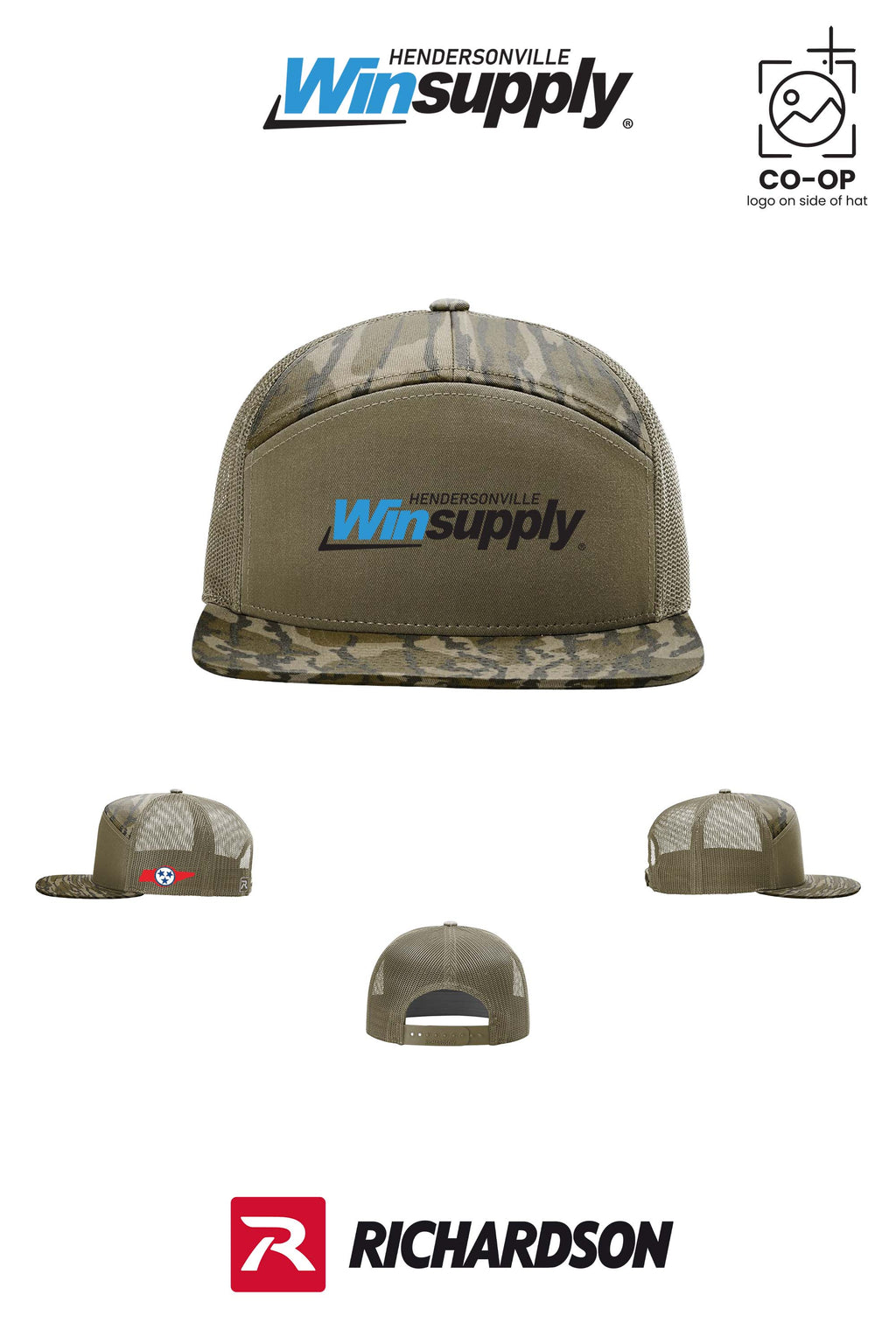 Richardson 168P Printed Seven-Panel Trucker- Winsupply of Hendersonville