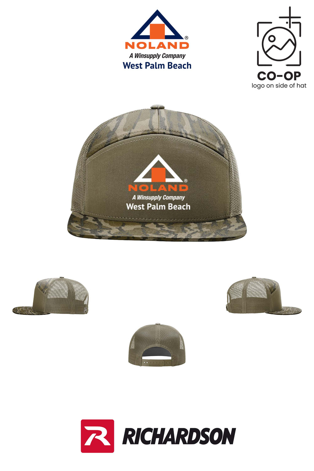 Richardson 168P Printed Seven-Panel Trucker- Noland West Palm Beach