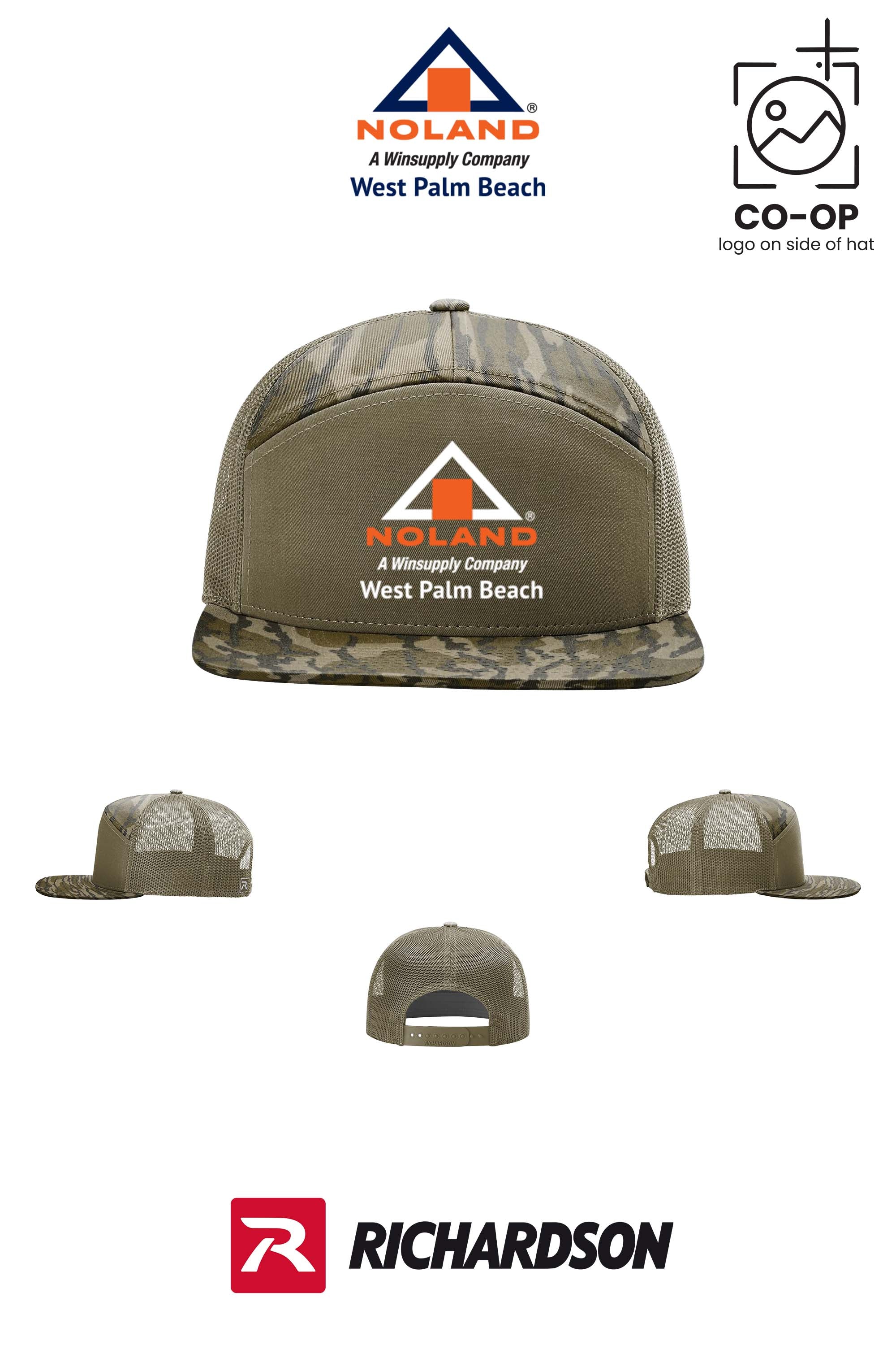 Richardson 168P Printed Seven-Panel Trucker- Noland West Palm Beach
