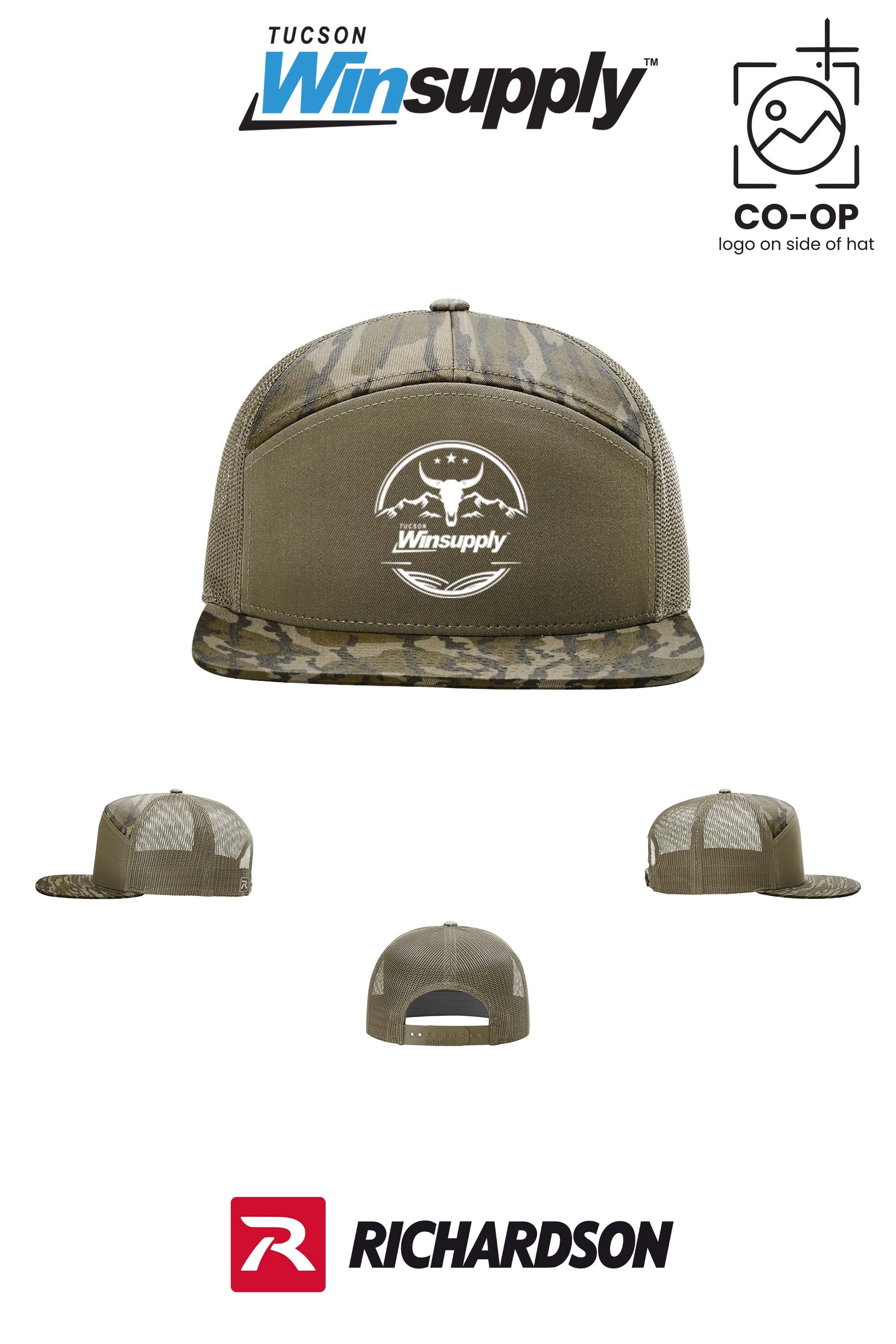 Richardson 168P Printed Seven-Panel Trucker- Winsupply Tucson AZ