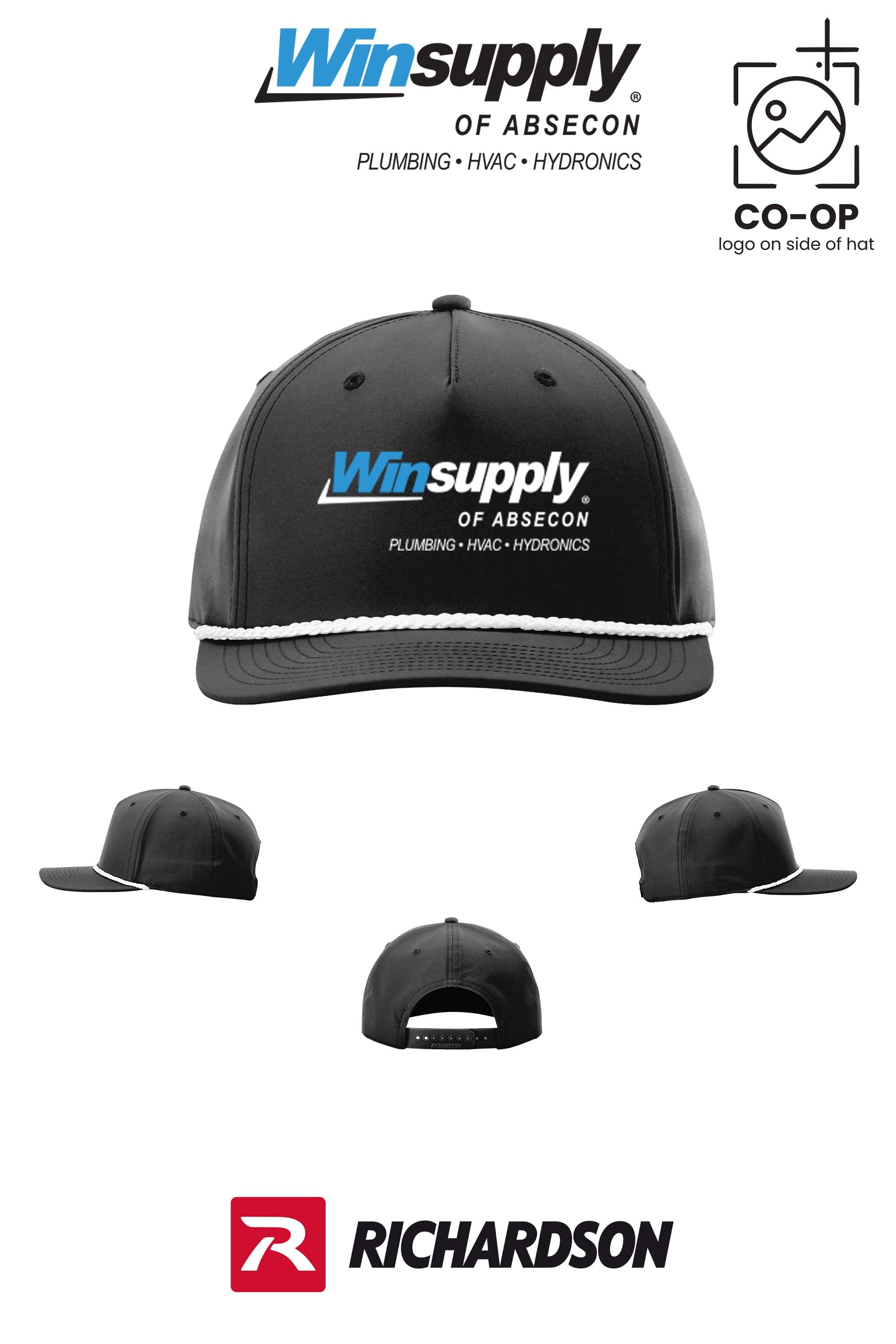 Richardson 258 Five-Panel Classic Rope Cap - Winsupply of Absecon