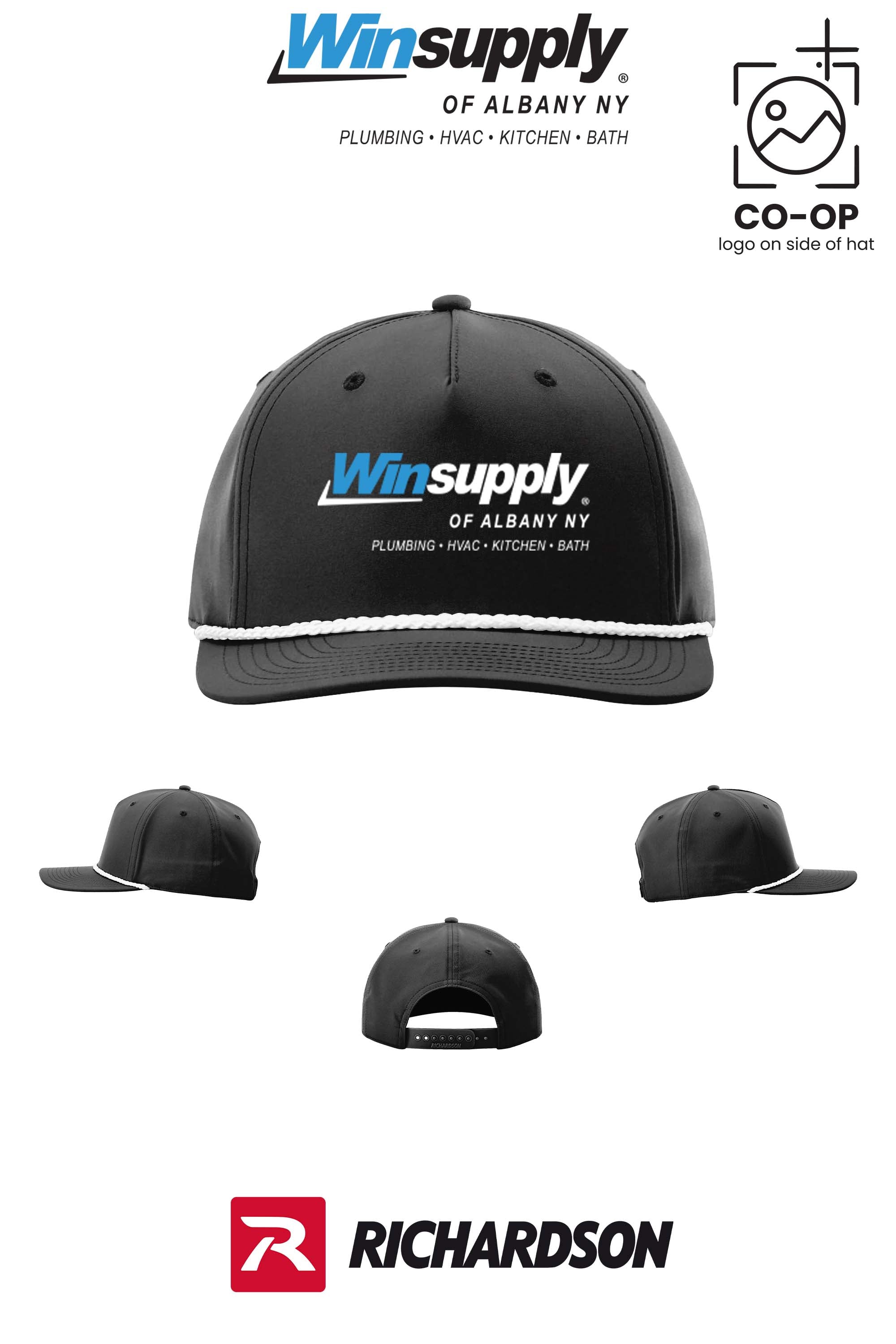 Richardson 258 Five-Panel Classic Rope Cap - Winsupply of Albany NY