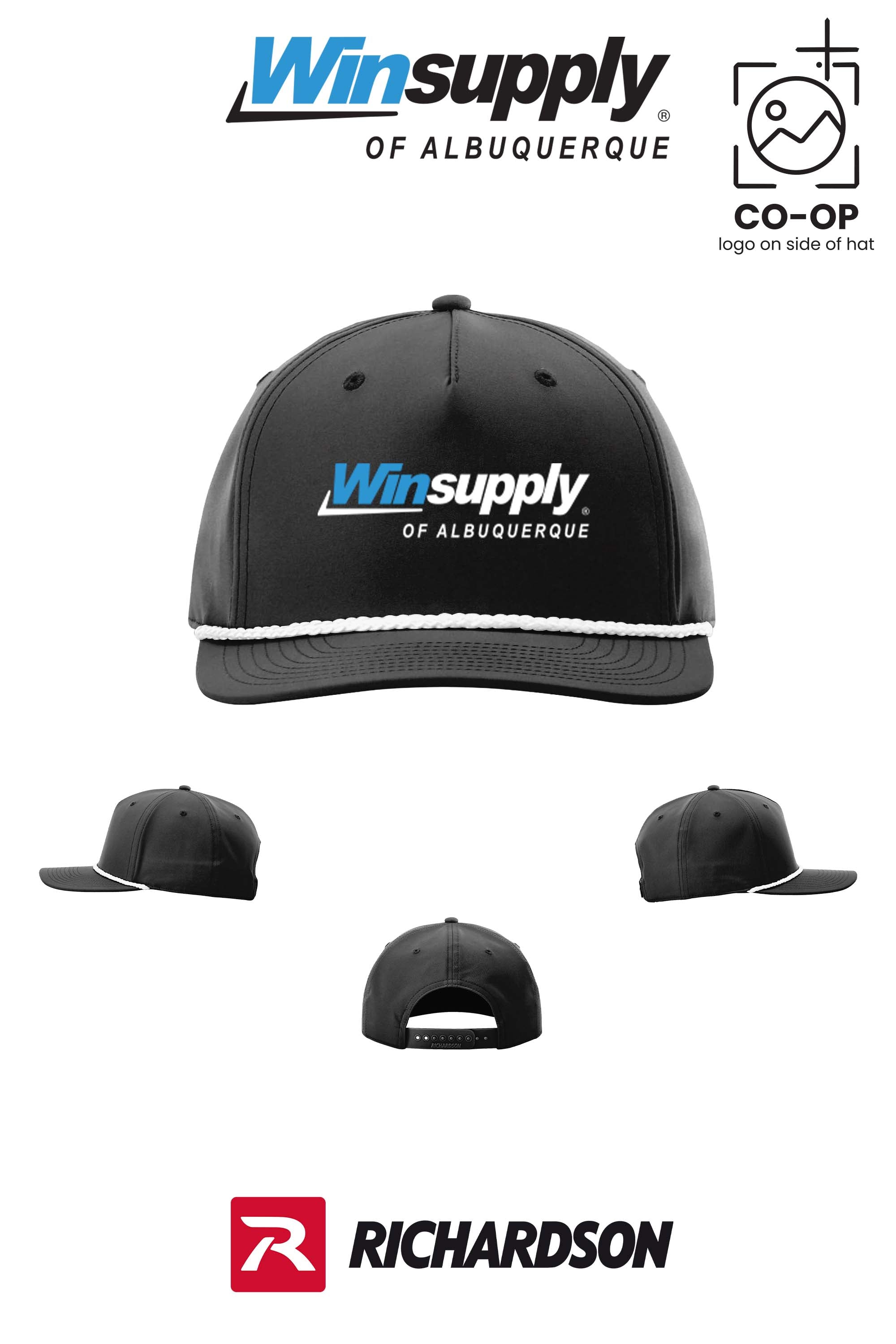 Richardson 258 Five-Panel Classic Rope Cap - Winsupply of Albuquerque