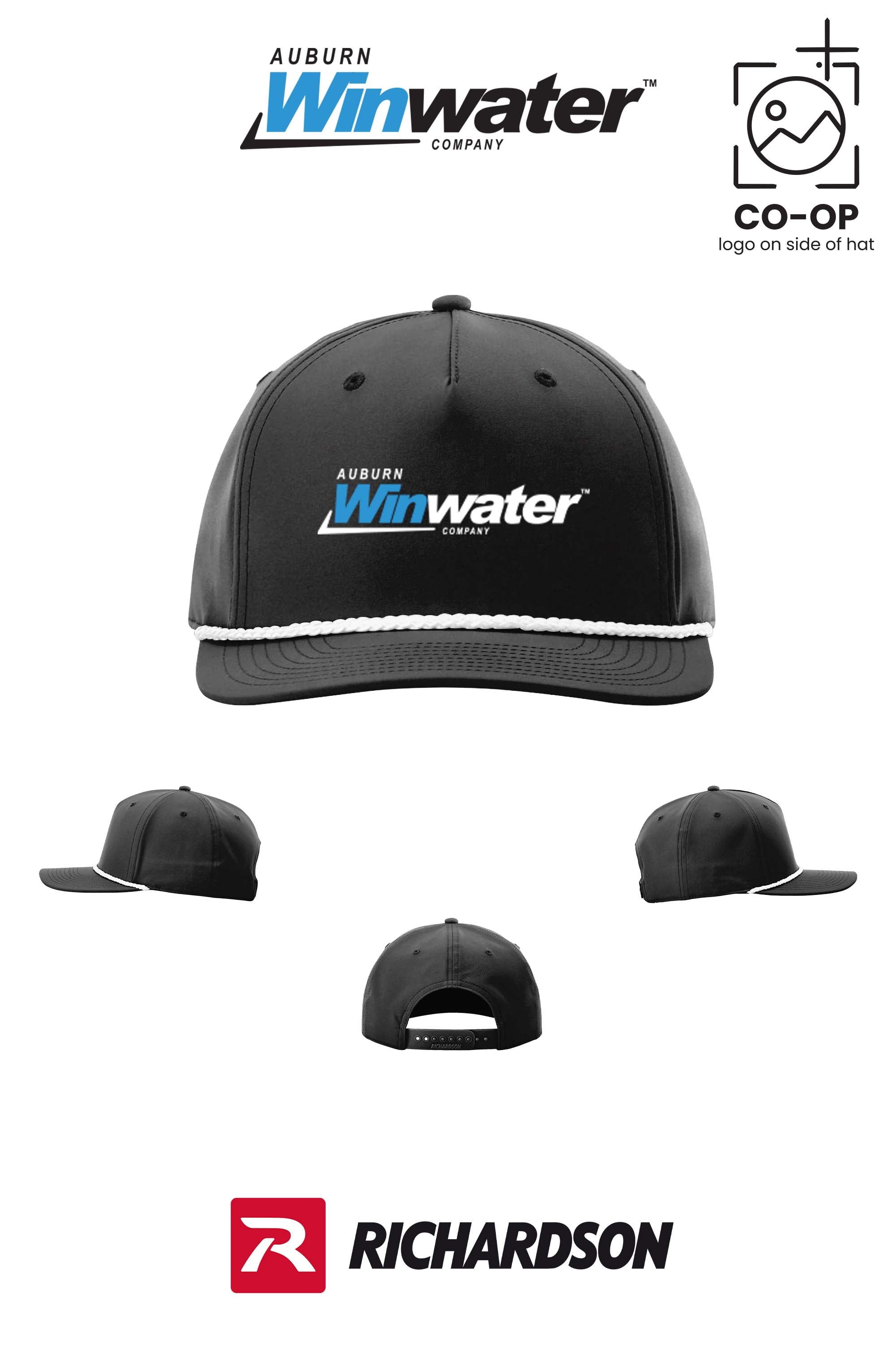 Richardson 258 Five-Panel Classic Rope Cap - Auburn Winwater