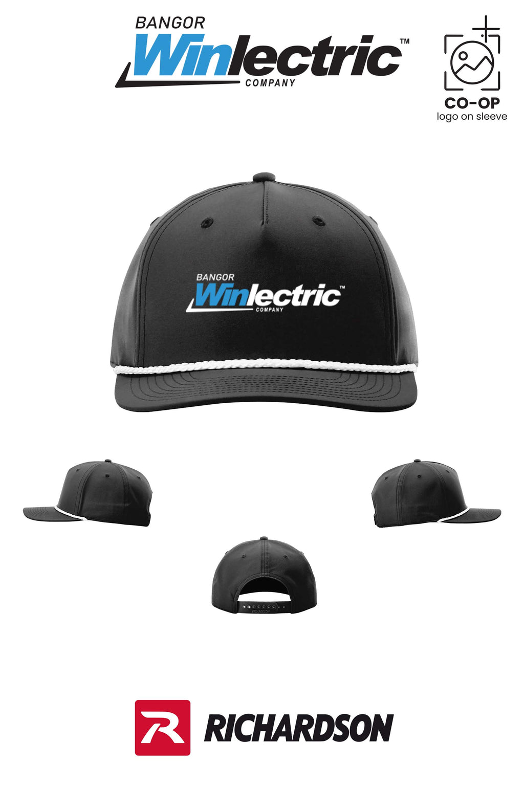 Richardson 258 Five-Panel Classic Rope Cap - Winlectric Bangor