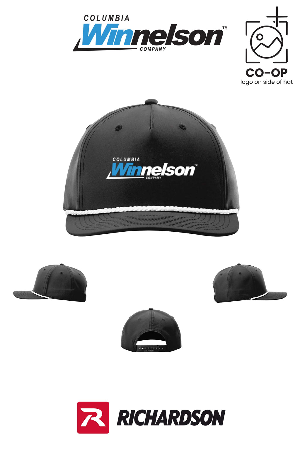Richardson 258 Five-Panel Classic Rope Cap - Columbia MO Winnelson