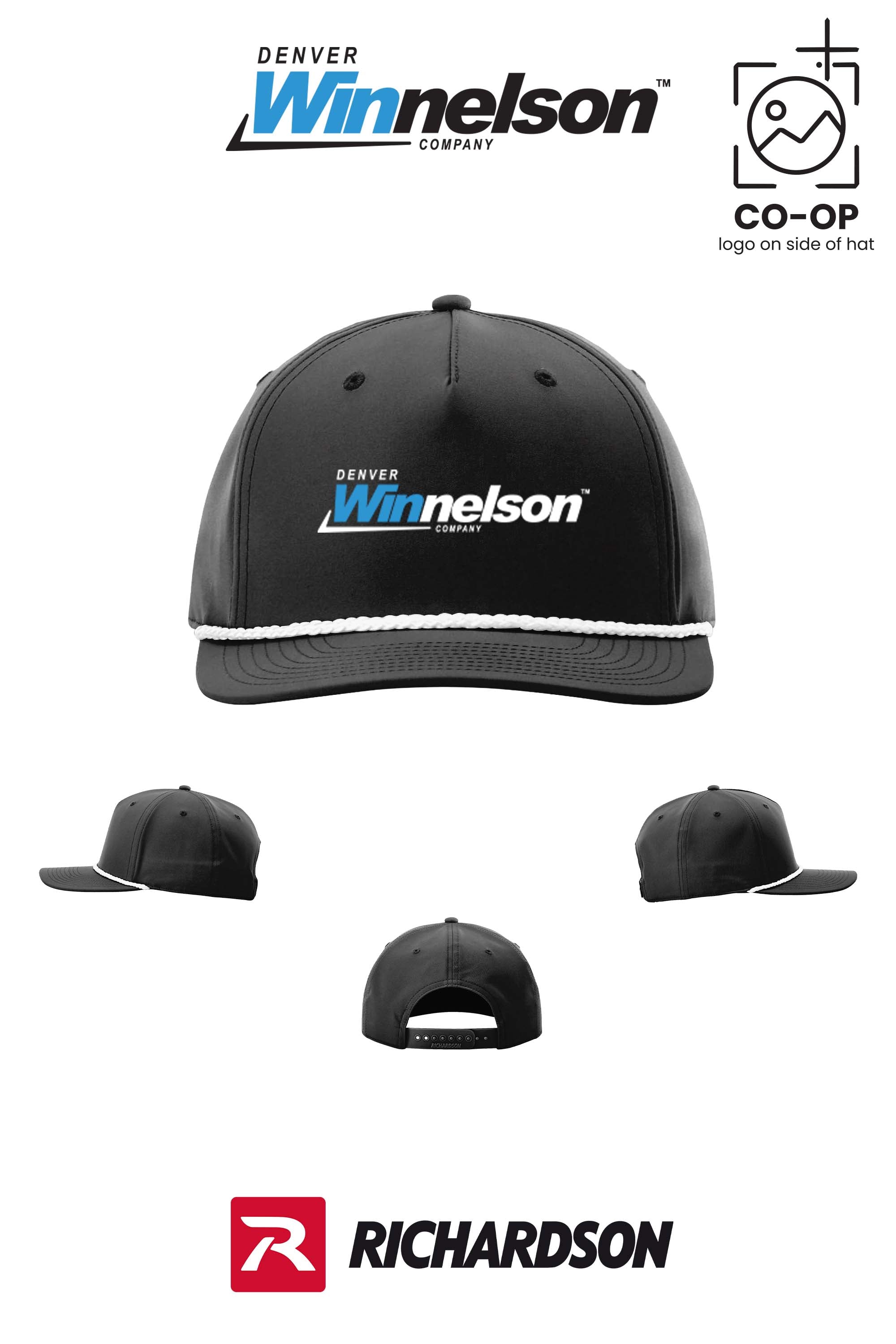 Richardson 258 Five-Panel Classic Rope Cap - Denver Winnelson