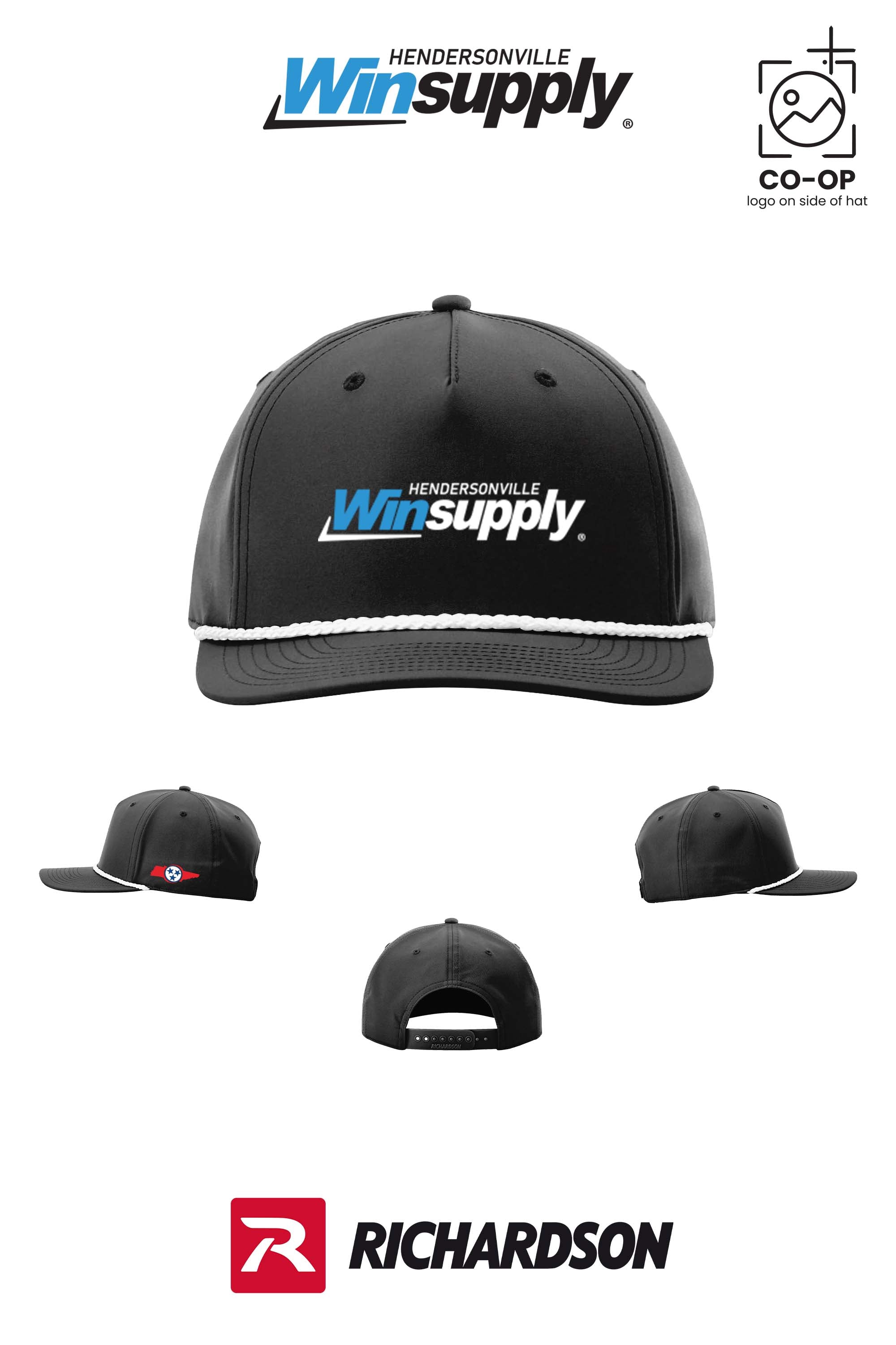 Richardson 258 Five-Panel Classic Rope Cap - Winsupply of Hendersonville