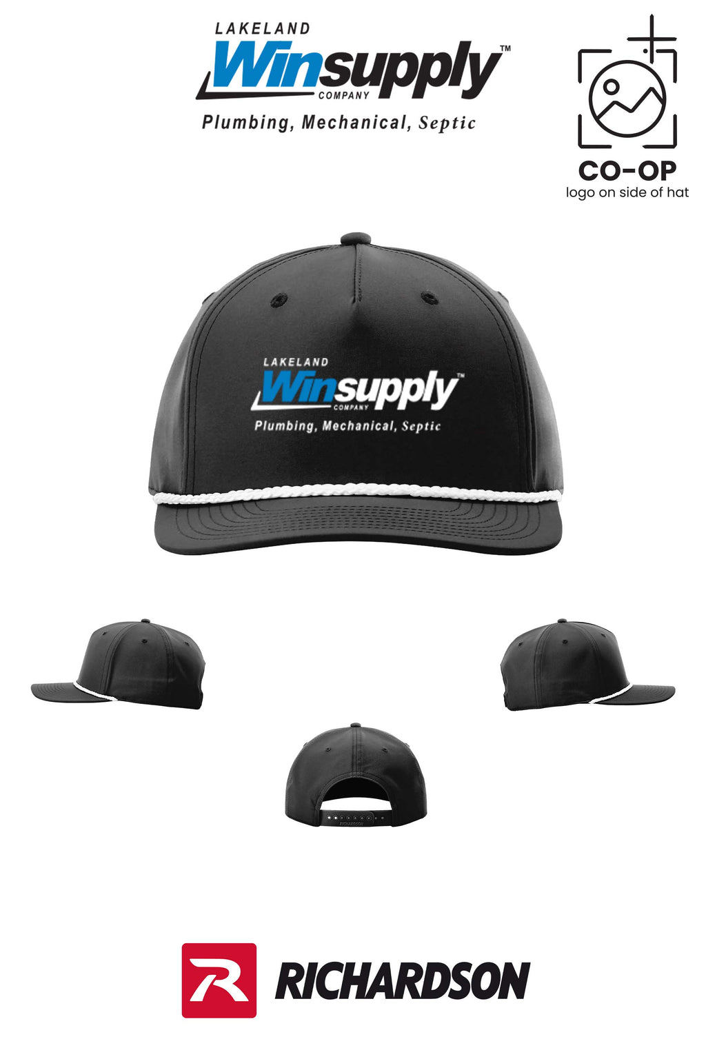 Richardson 258 Five-Panel Classic Rope Cap - Lakeland Winsupply