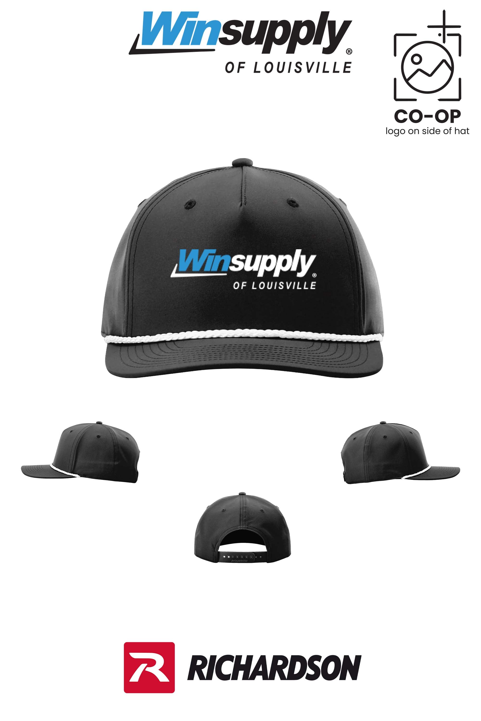 Richardson 258 Five-Panel Classic Rope Cap - Winsupply of Louisville KY