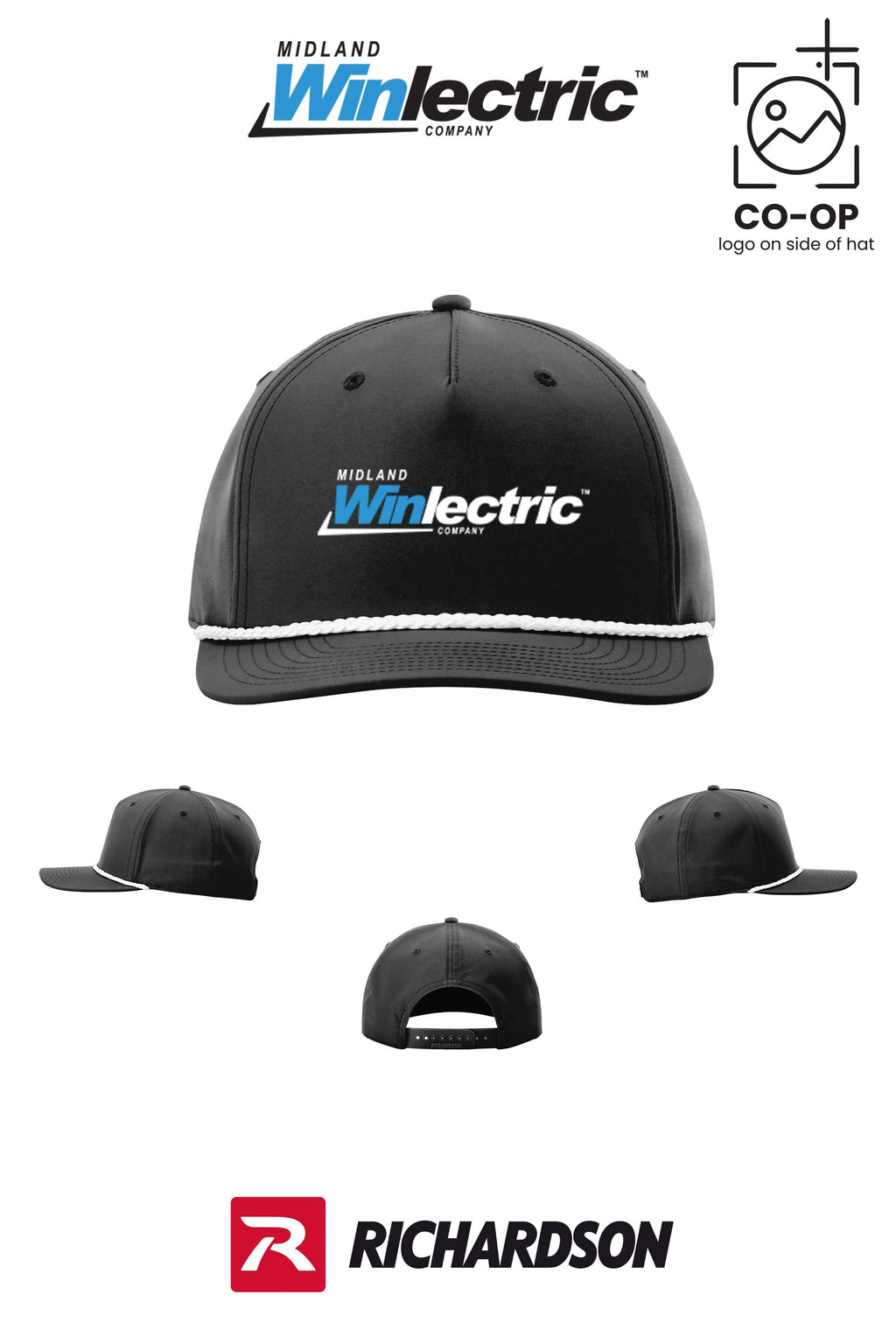 Richardson 258 Five-Panel Classic Rope Cap - Winlectric of Midland