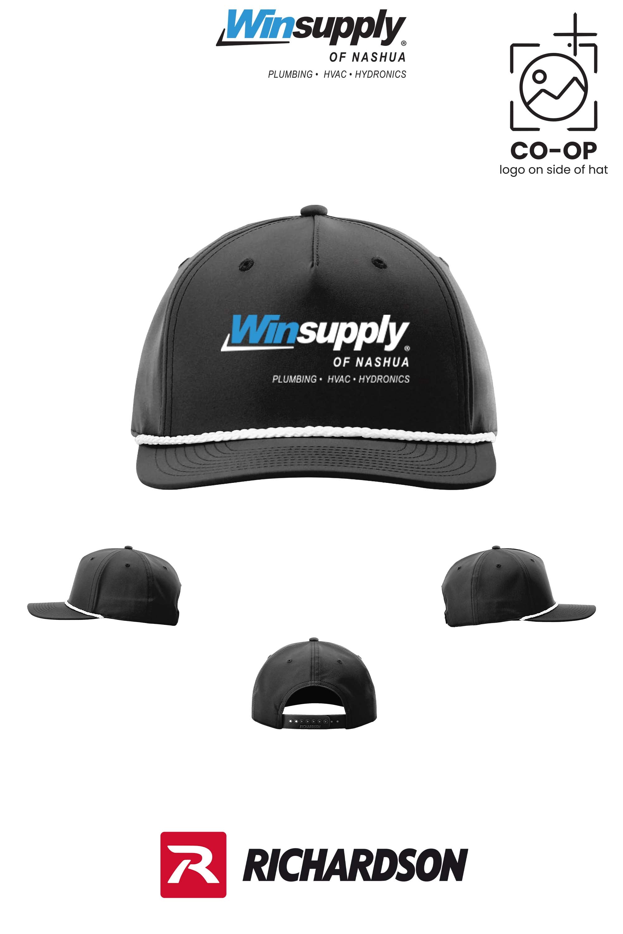 Richardson 258 Five-Panel Classic Rope Cap - Winsupply of Nashua